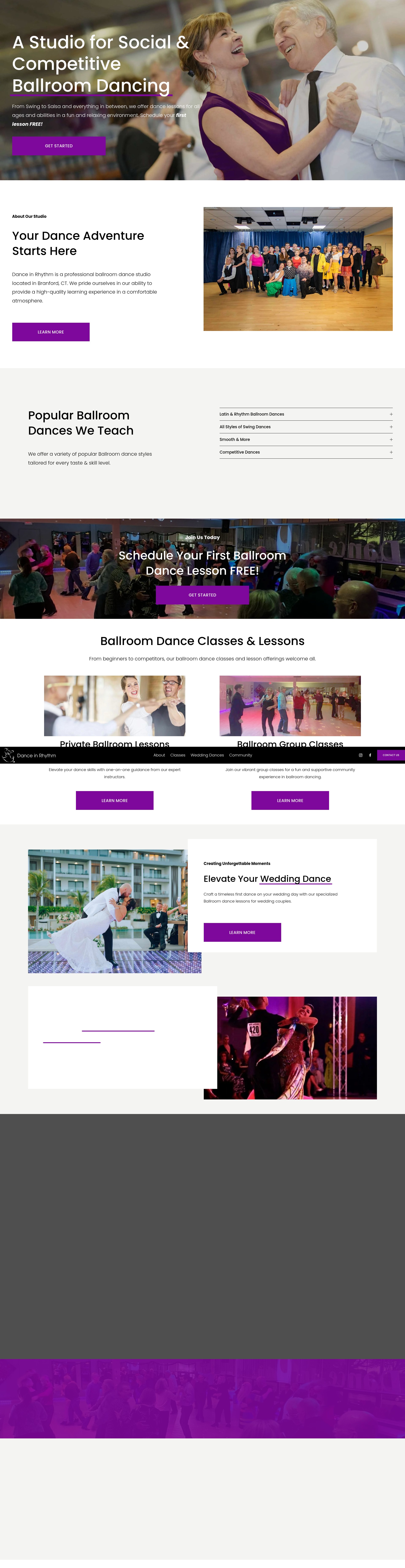 Screenshot of www.danceinrhythm.com