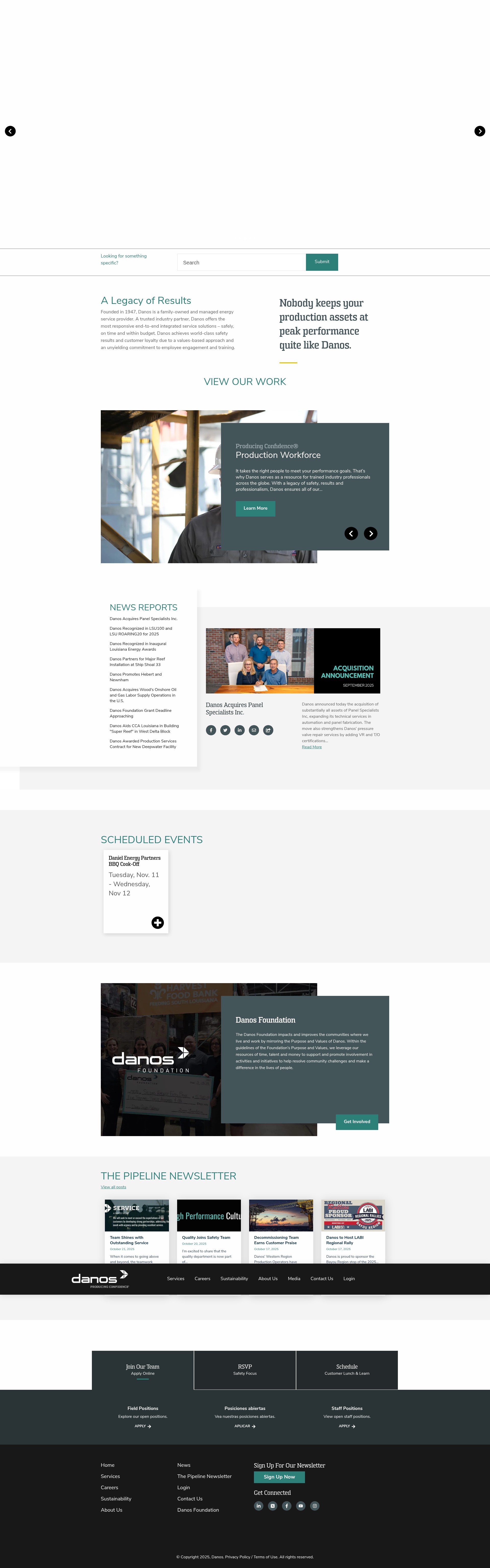 Screenshot of www.danos.com