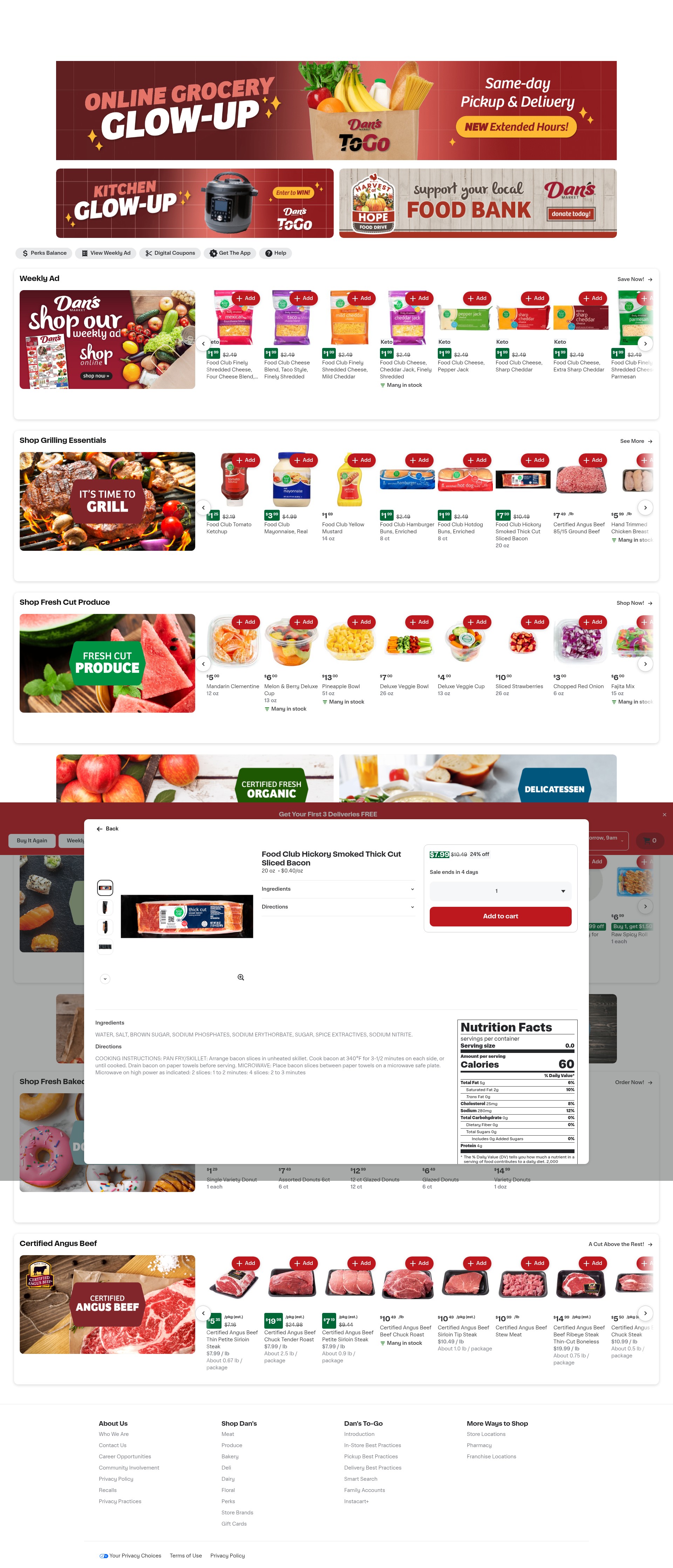 Screenshot of www.dansfoods.com