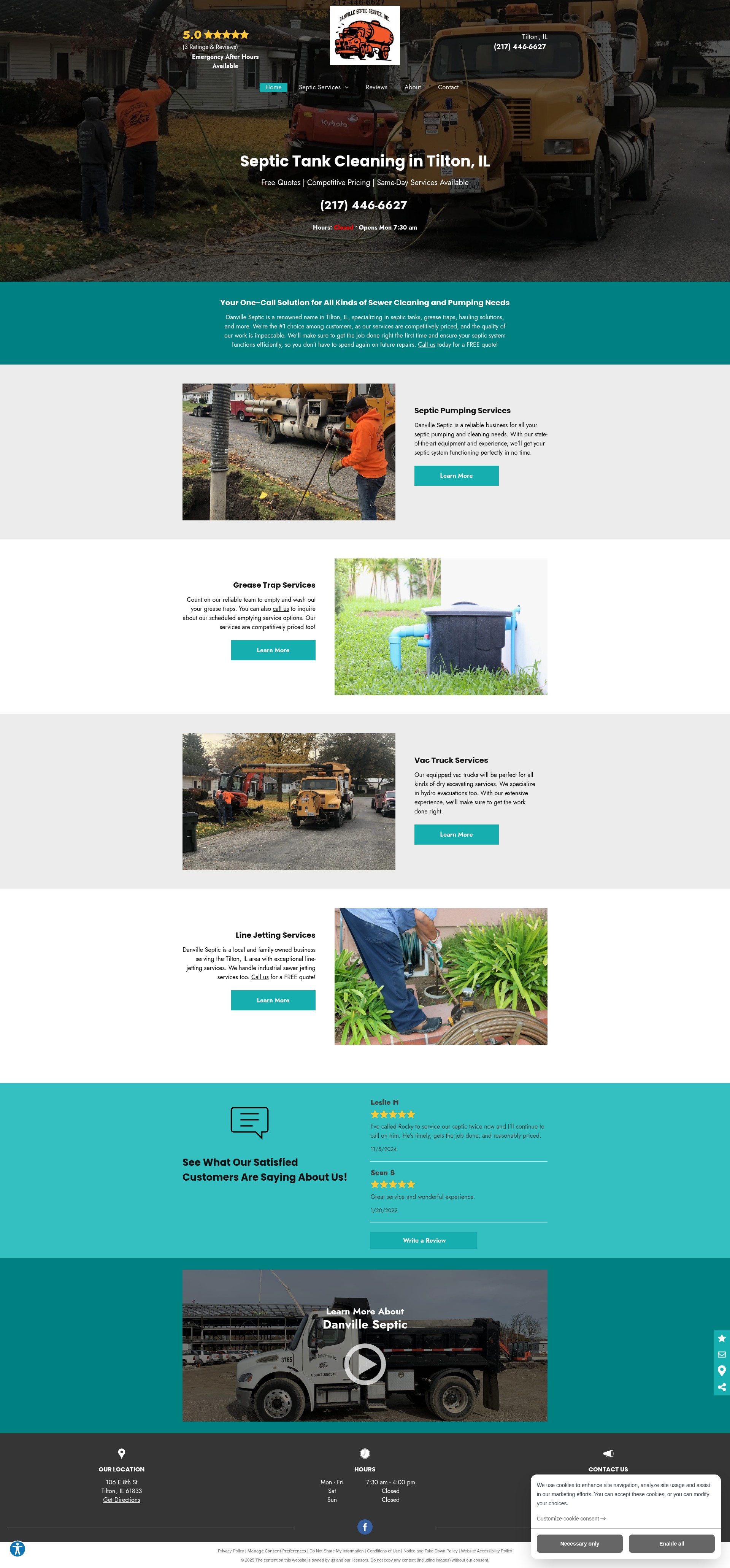 Screenshot of www.danvilleseptic.com