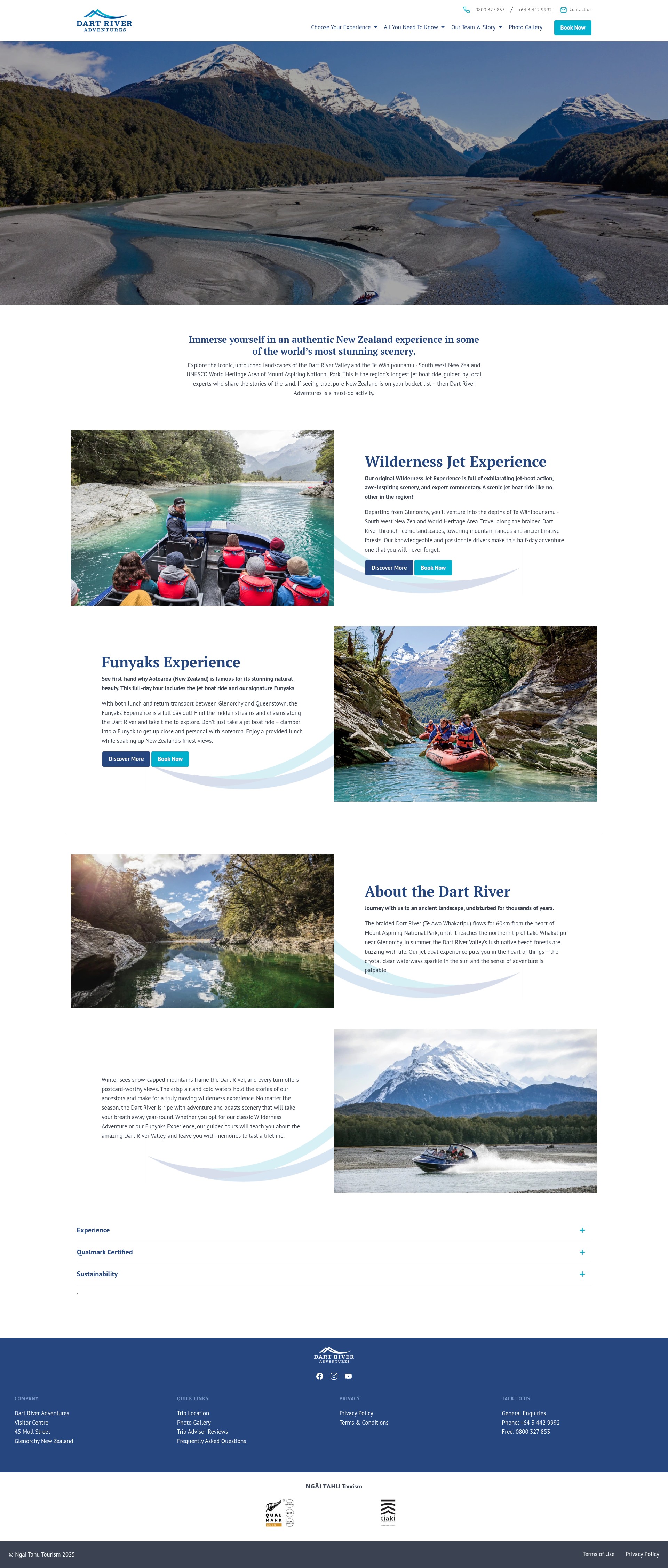 Screenshot of www.dartriver.co.nz