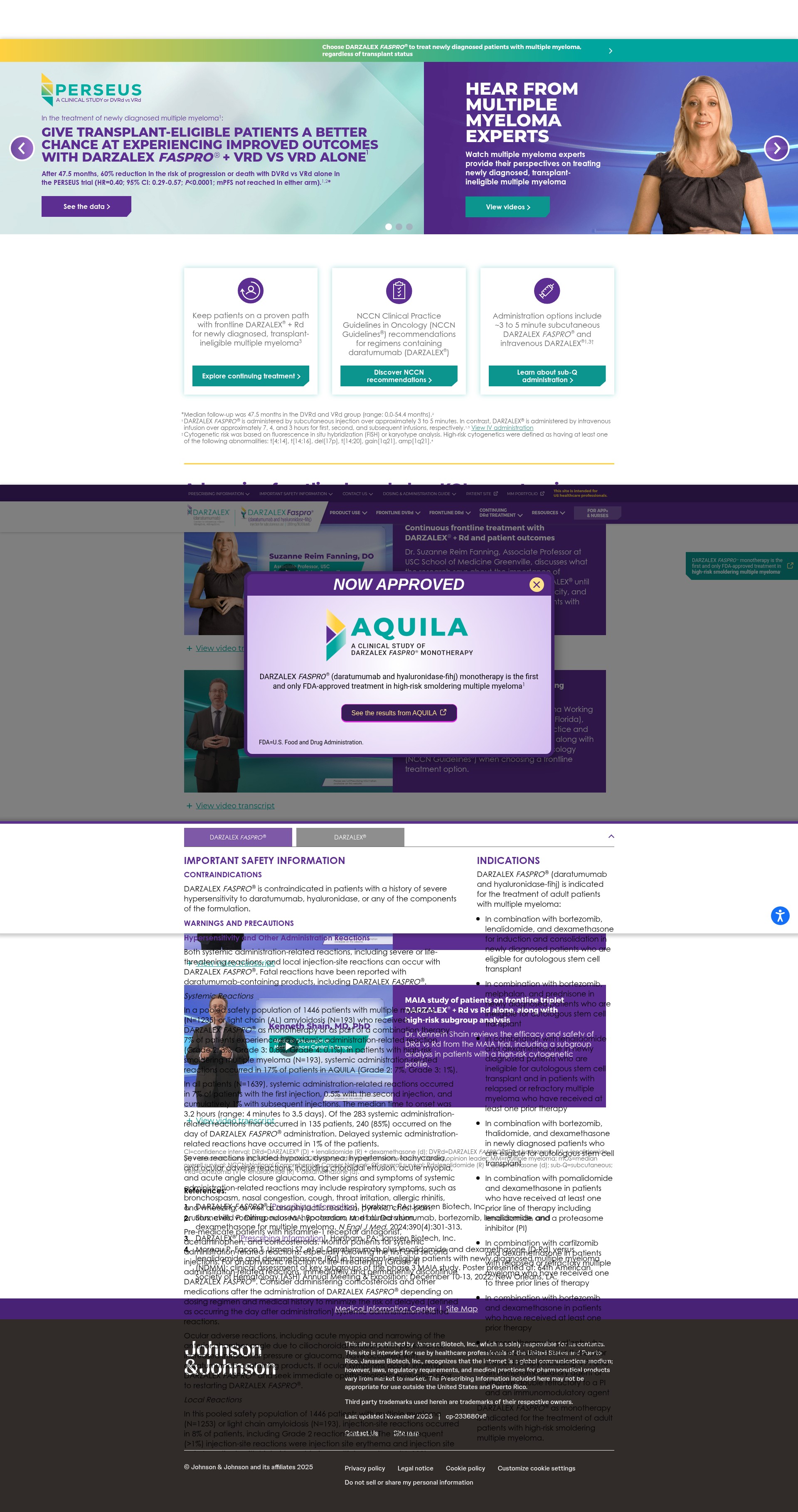 Screenshot of www.darzalexhcp.com