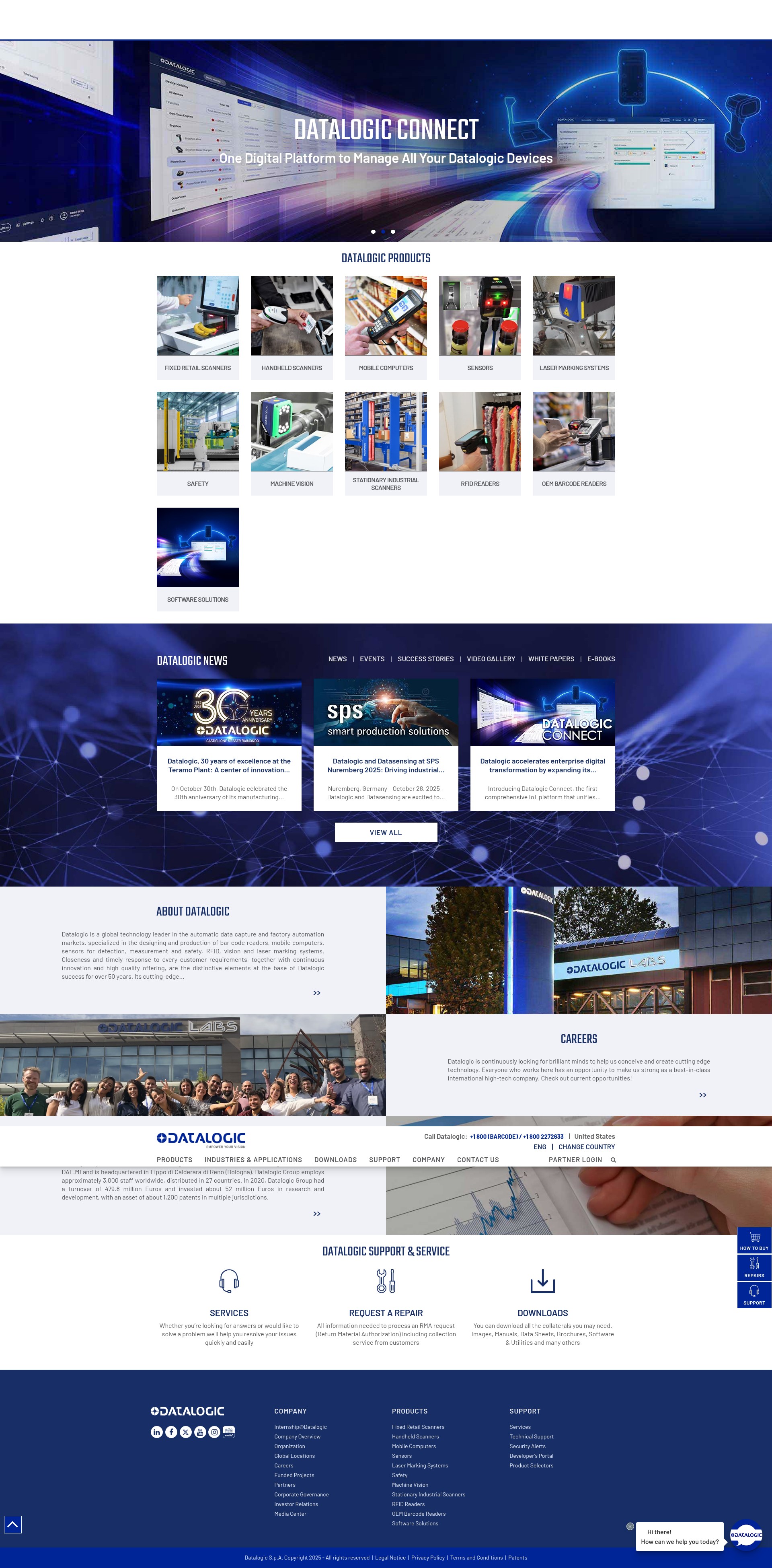 Screenshot of www.datalogic.com