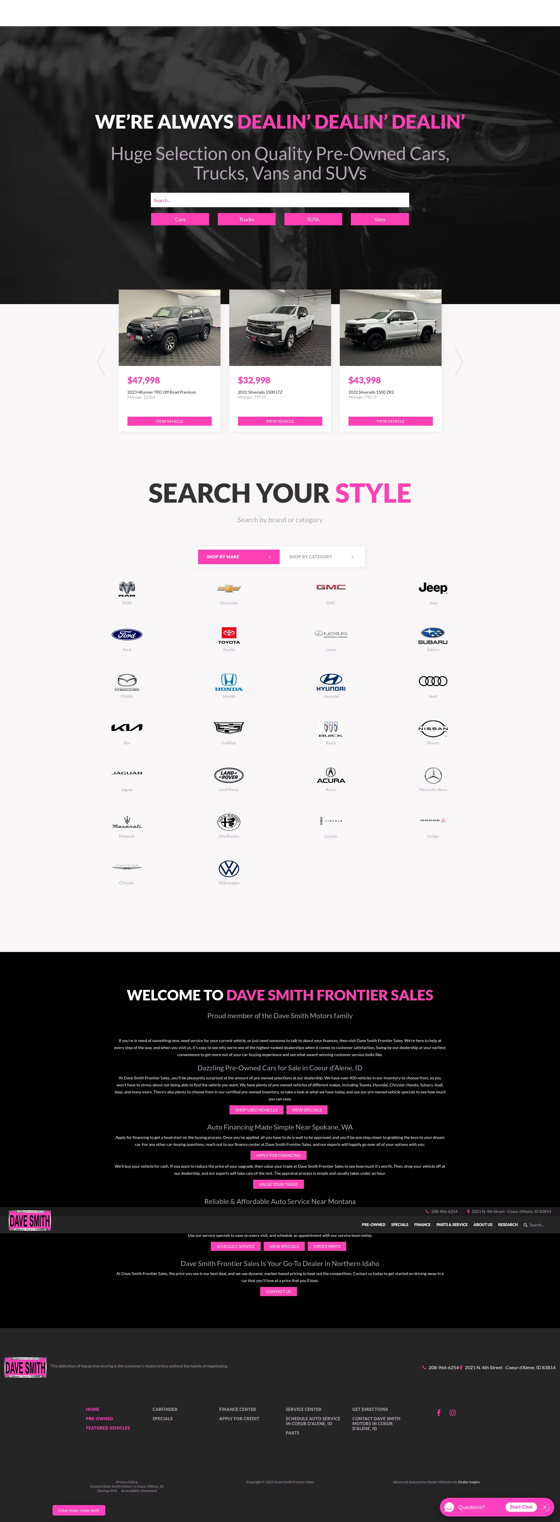 Screenshot of www.davesmithcda.com