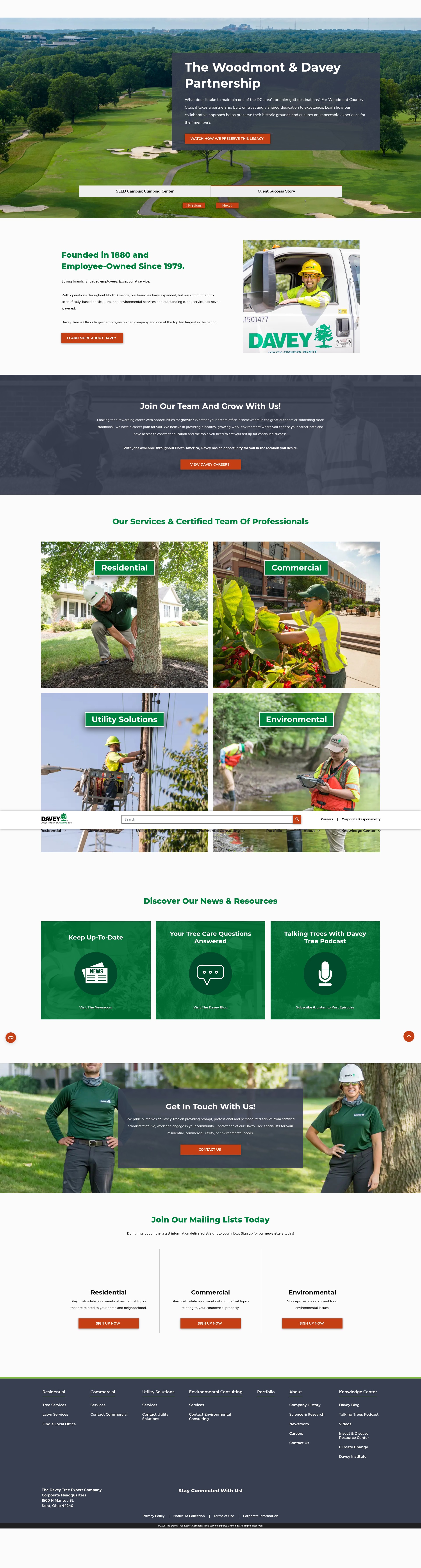 Screenshot of www.davey.com