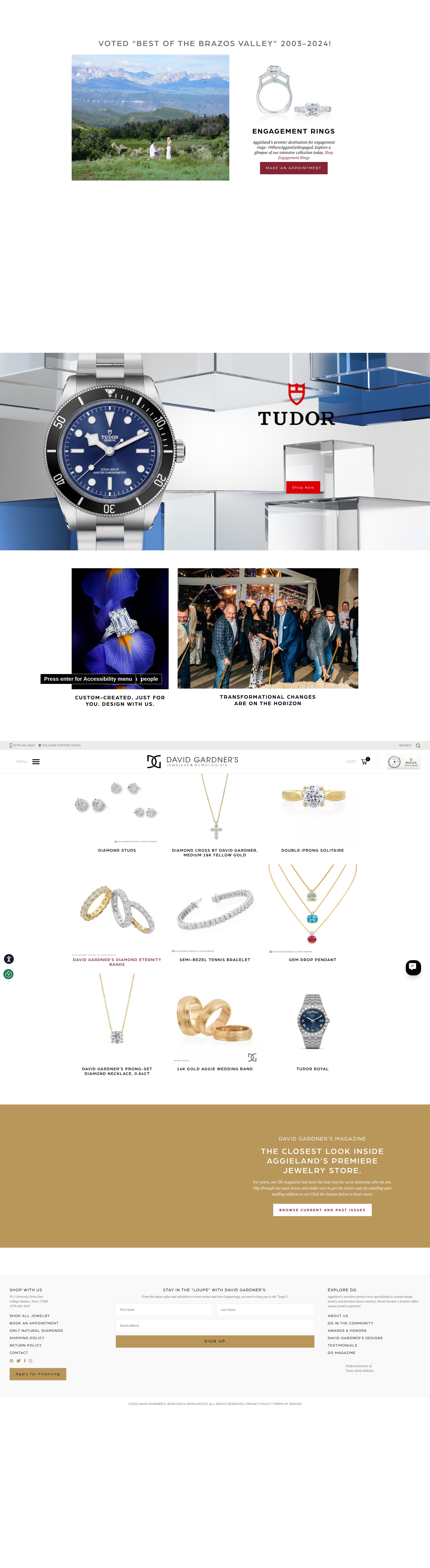 Screenshot of www.davidgardnersjewelers.com