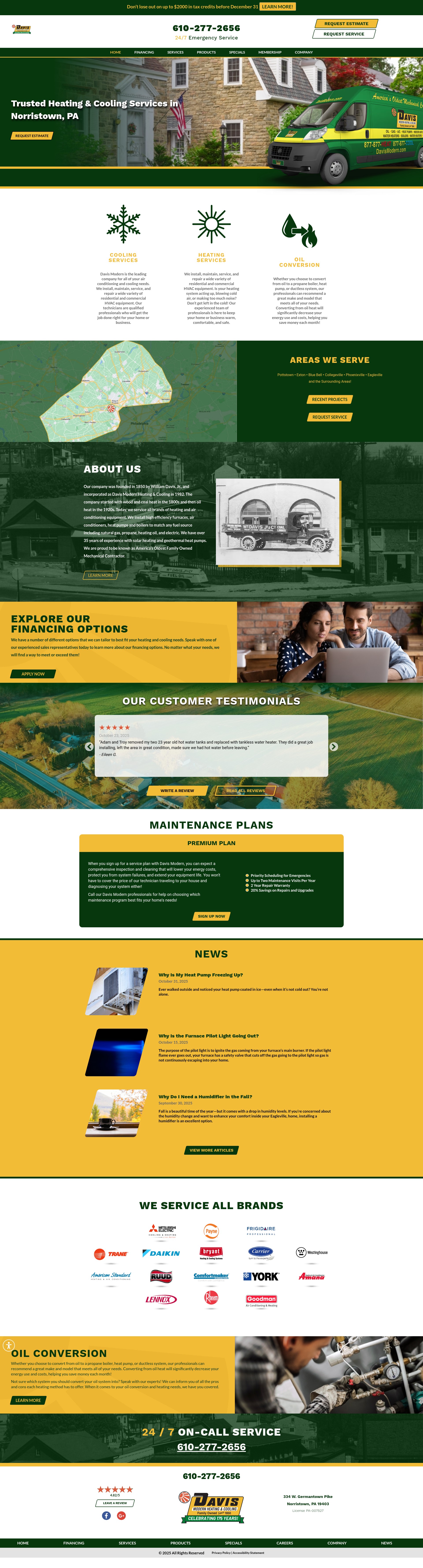 Screenshot of www.davismodern.com