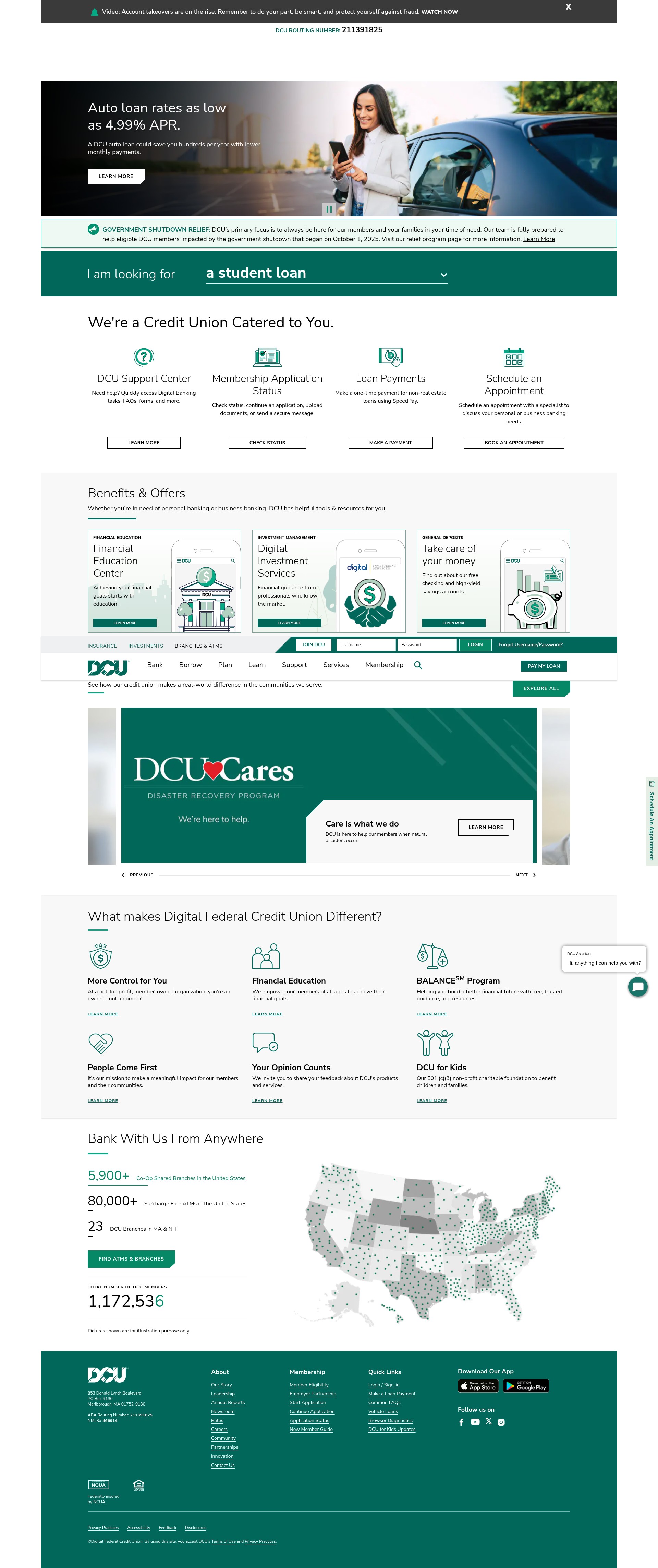 Screenshot of www.dcu.org