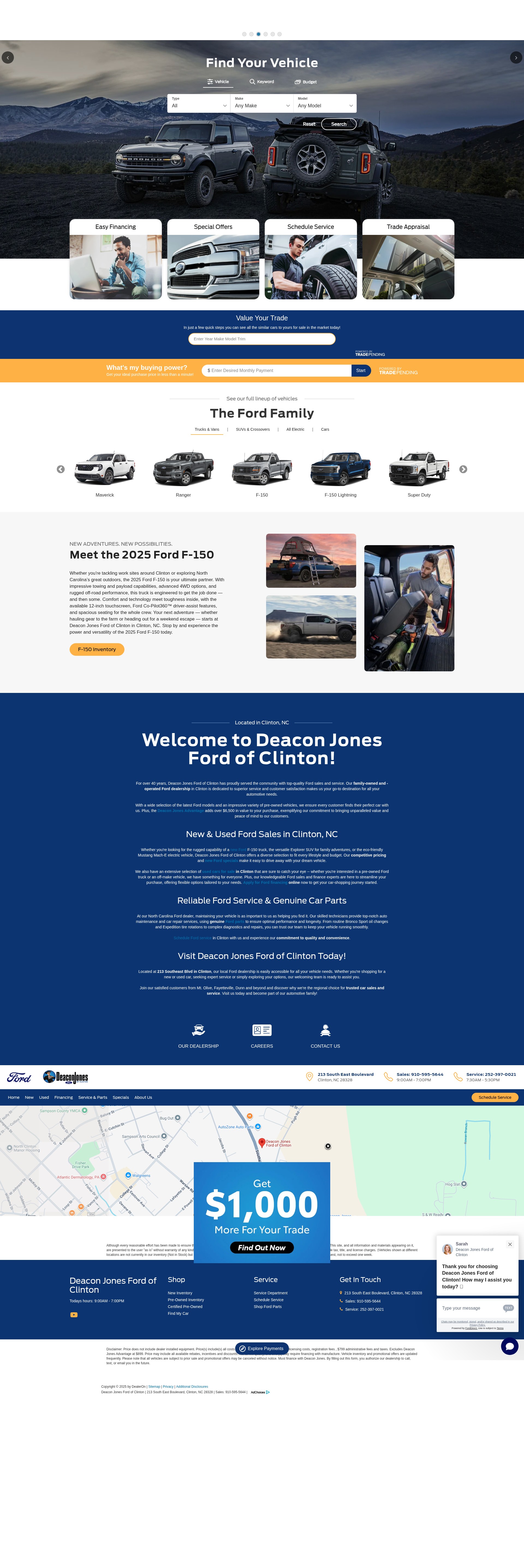 Screenshot of www.deaconjonesfordofclinton.com