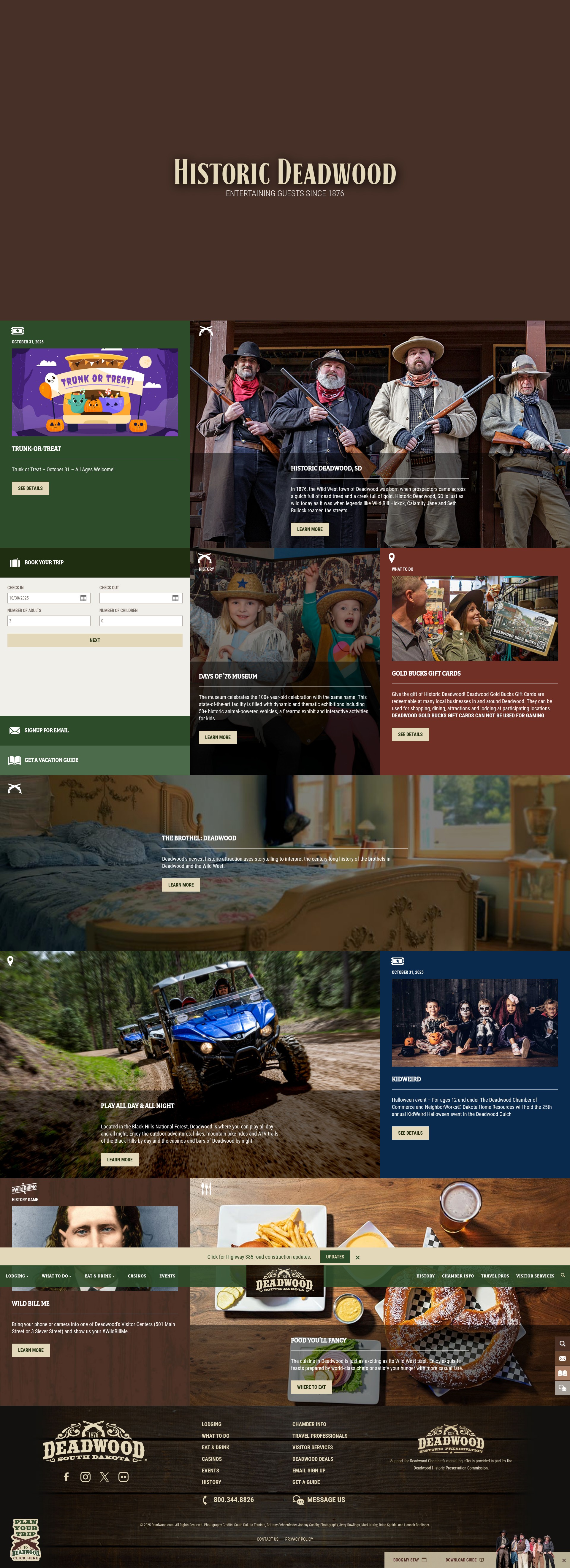 Screenshot of www.deadwood.com