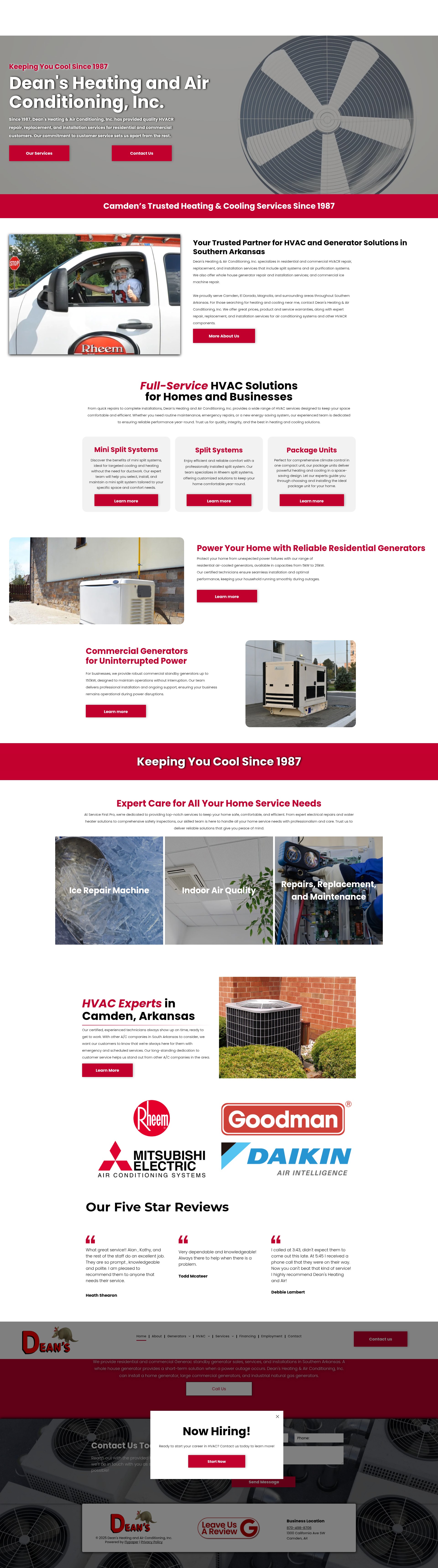 Screenshot of www.deansac.com