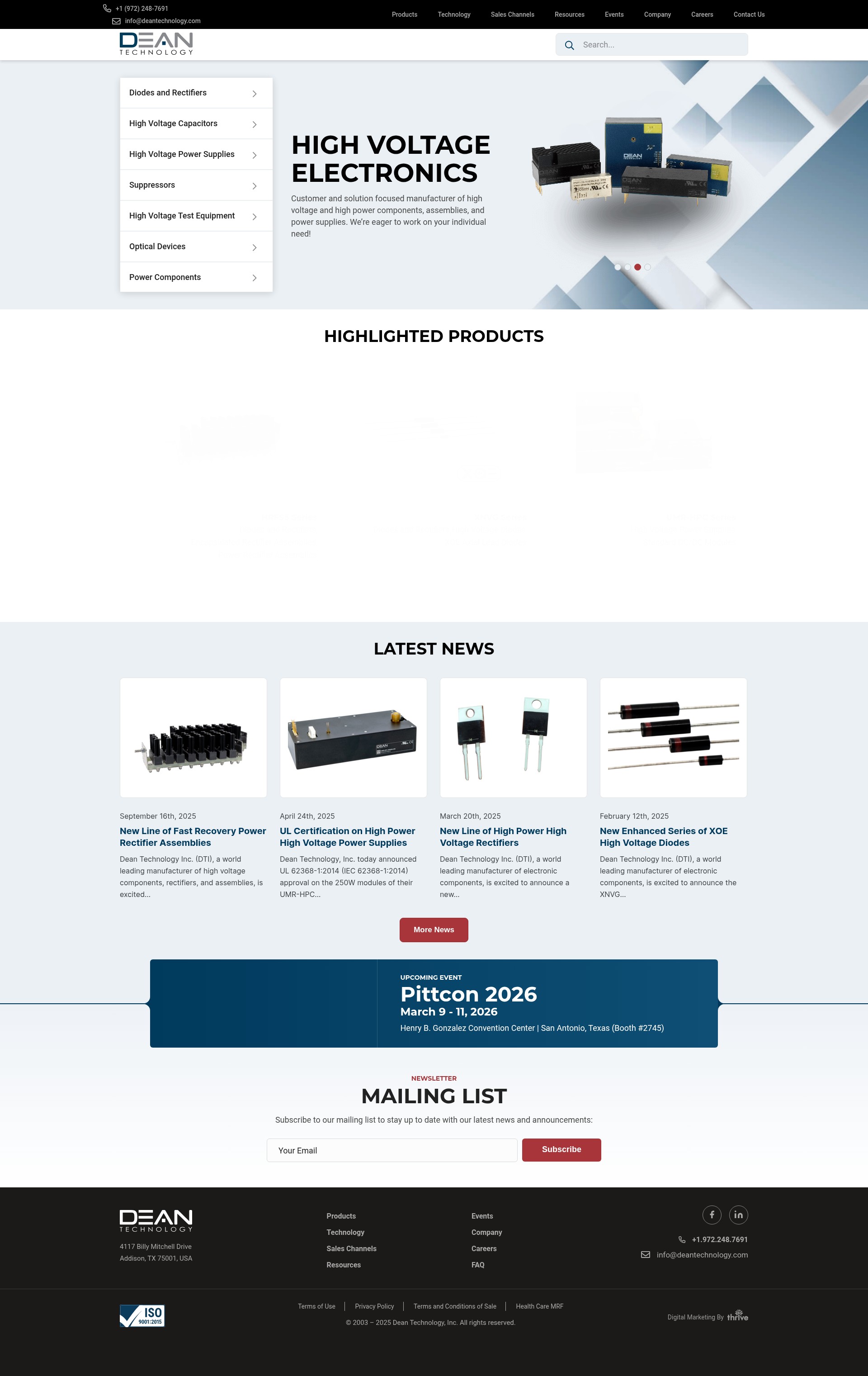 Screenshot of www.deantechnology.com