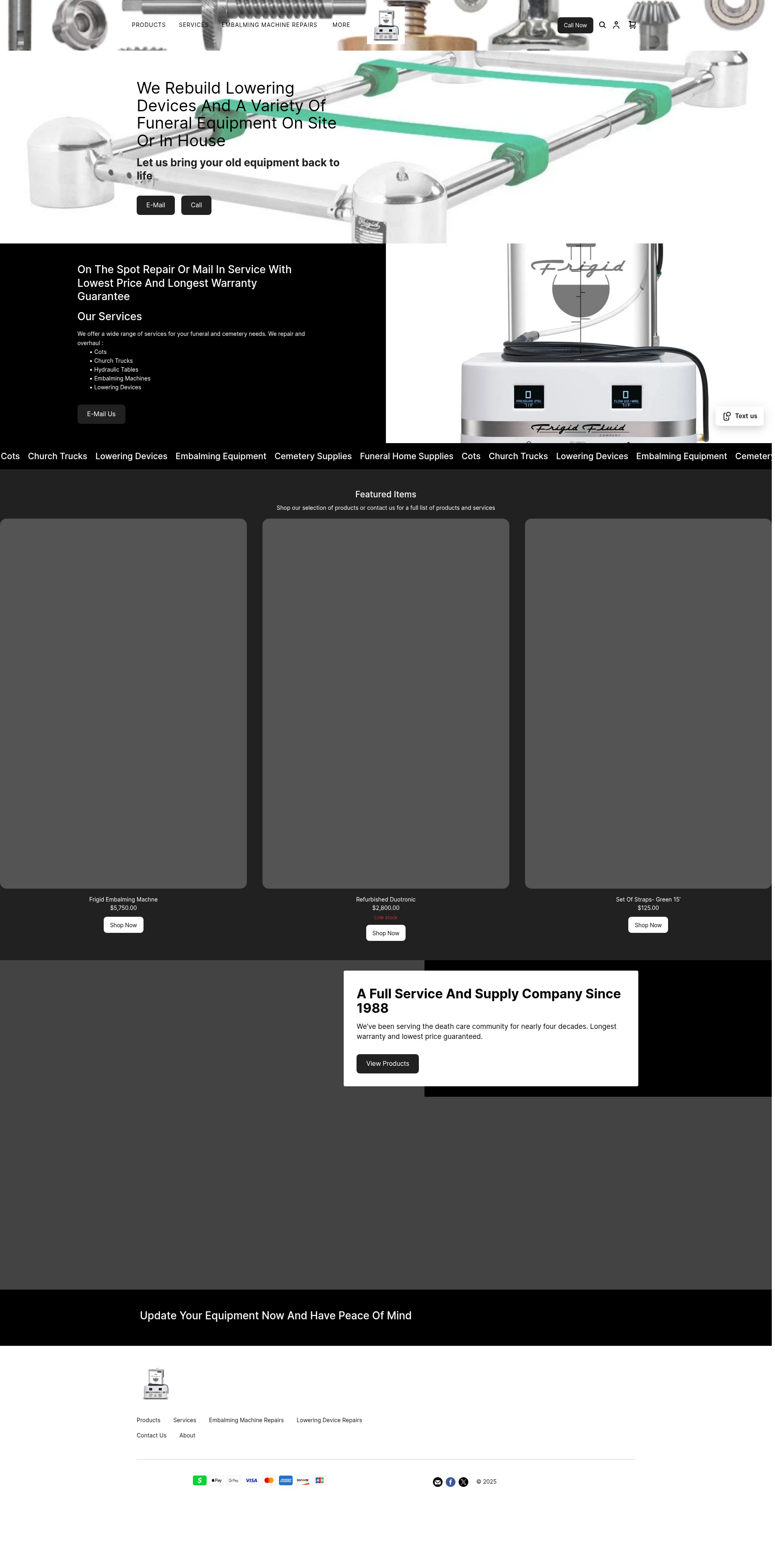 Screenshot of www.deathcarerepair.com