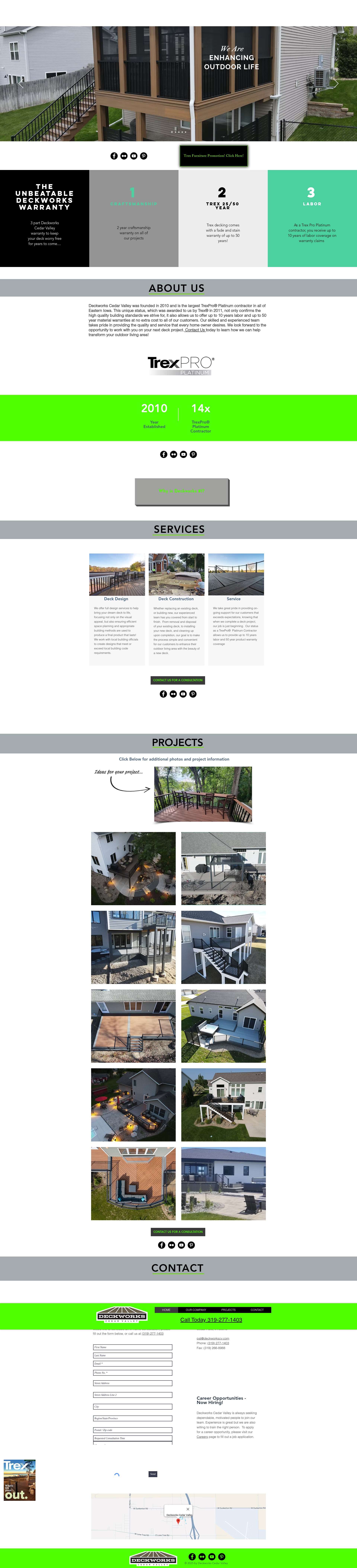 Screenshot of www.deckworkscv.com