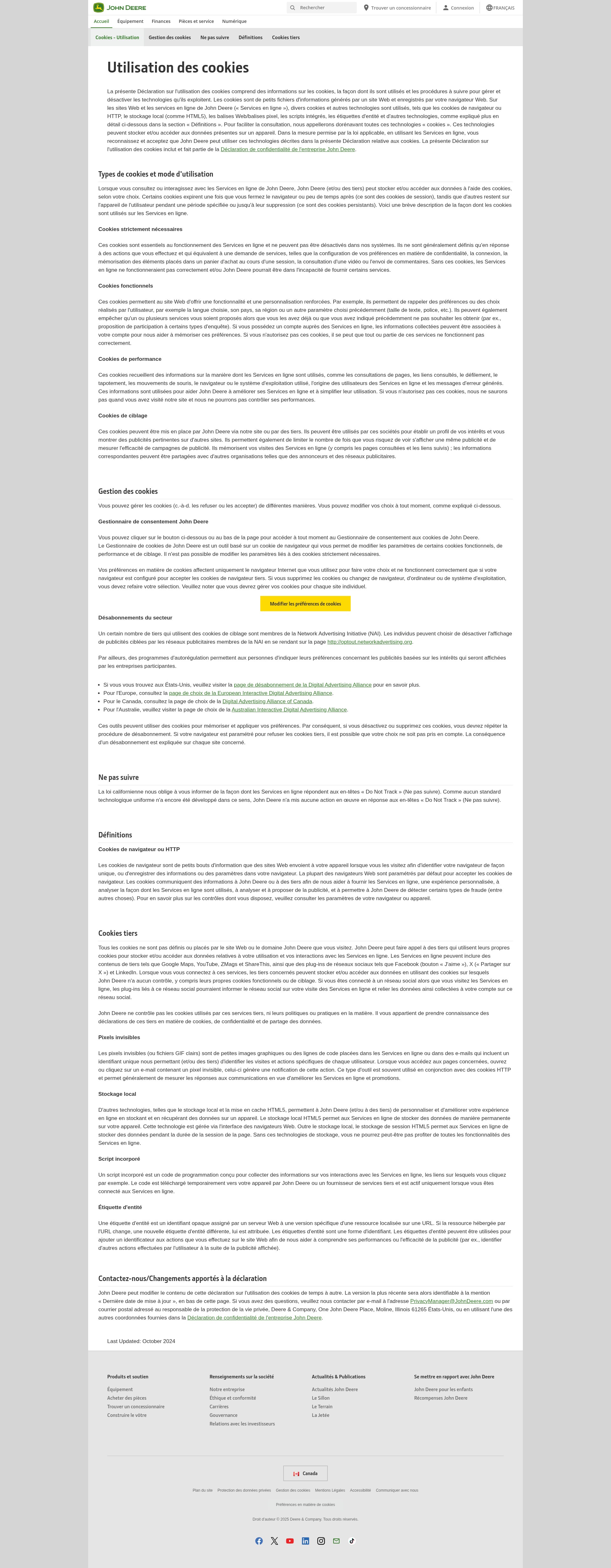 Screenshot of www.deere.ca