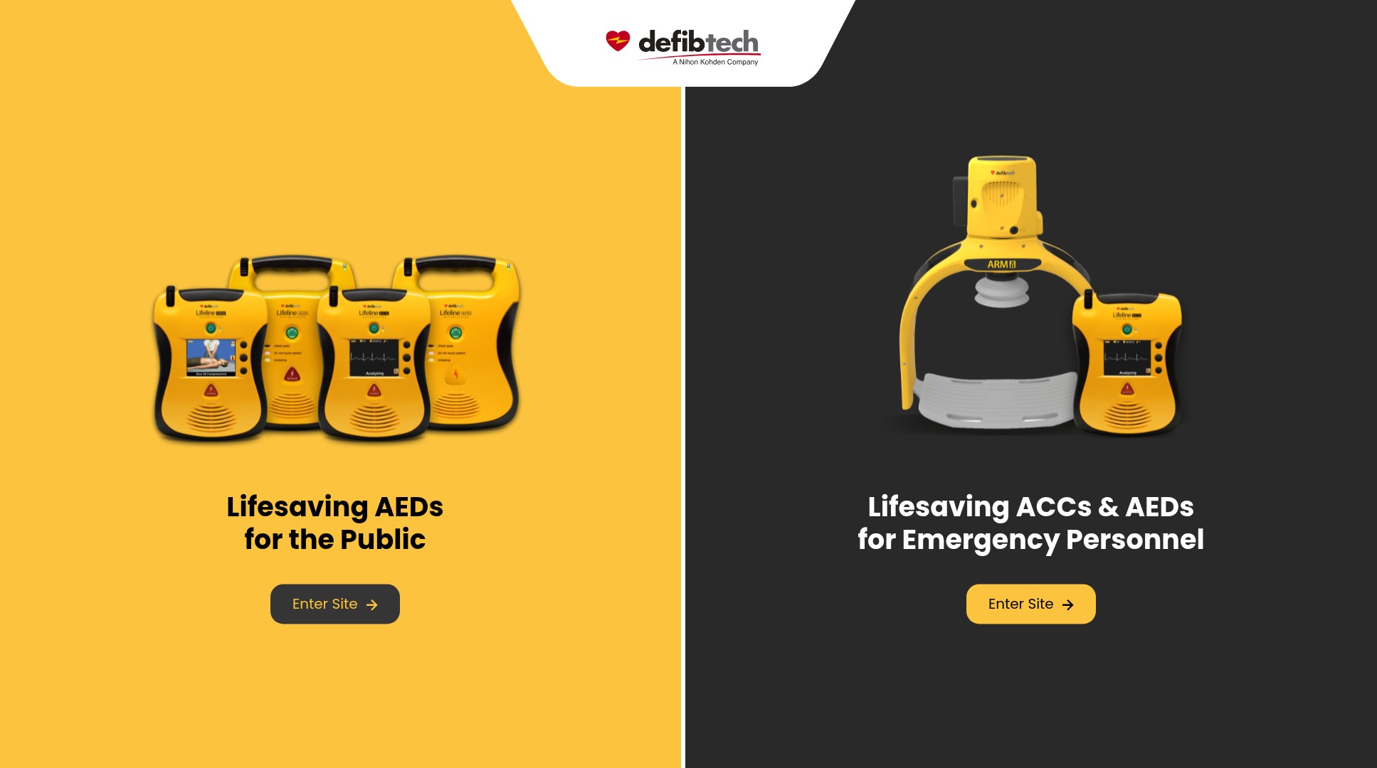 Screenshot of www.defibtech.com