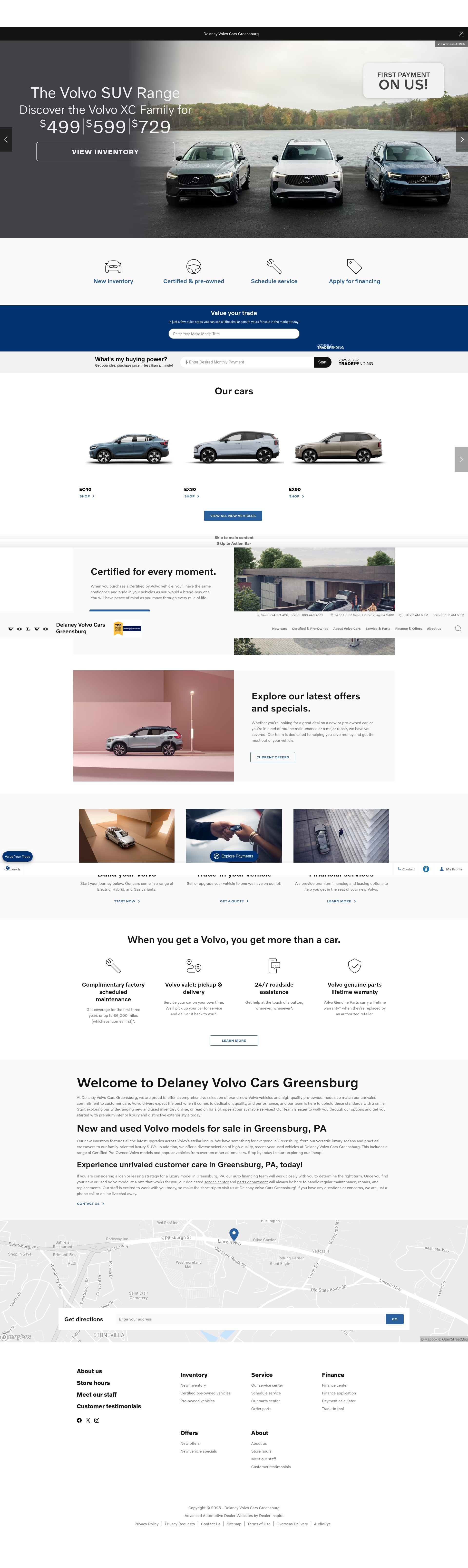 Screenshot of www.delaneyvolvocarsgreensburg.com