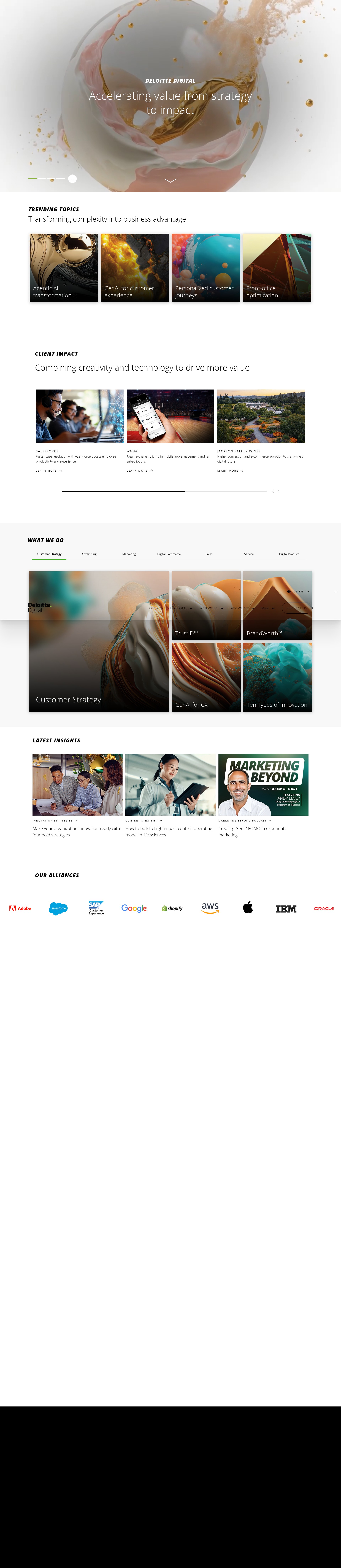 Screenshot of www.deloittedigital.com