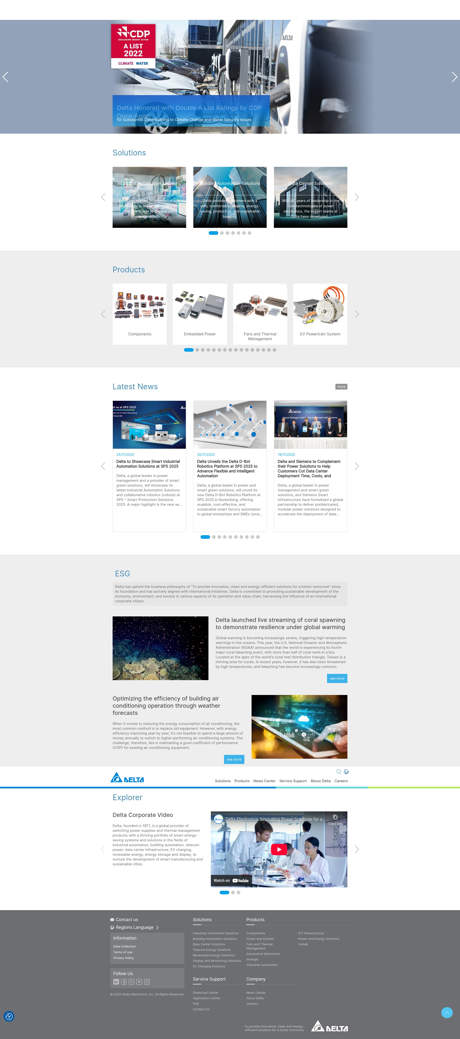 Screenshot of www.delta-emea.com