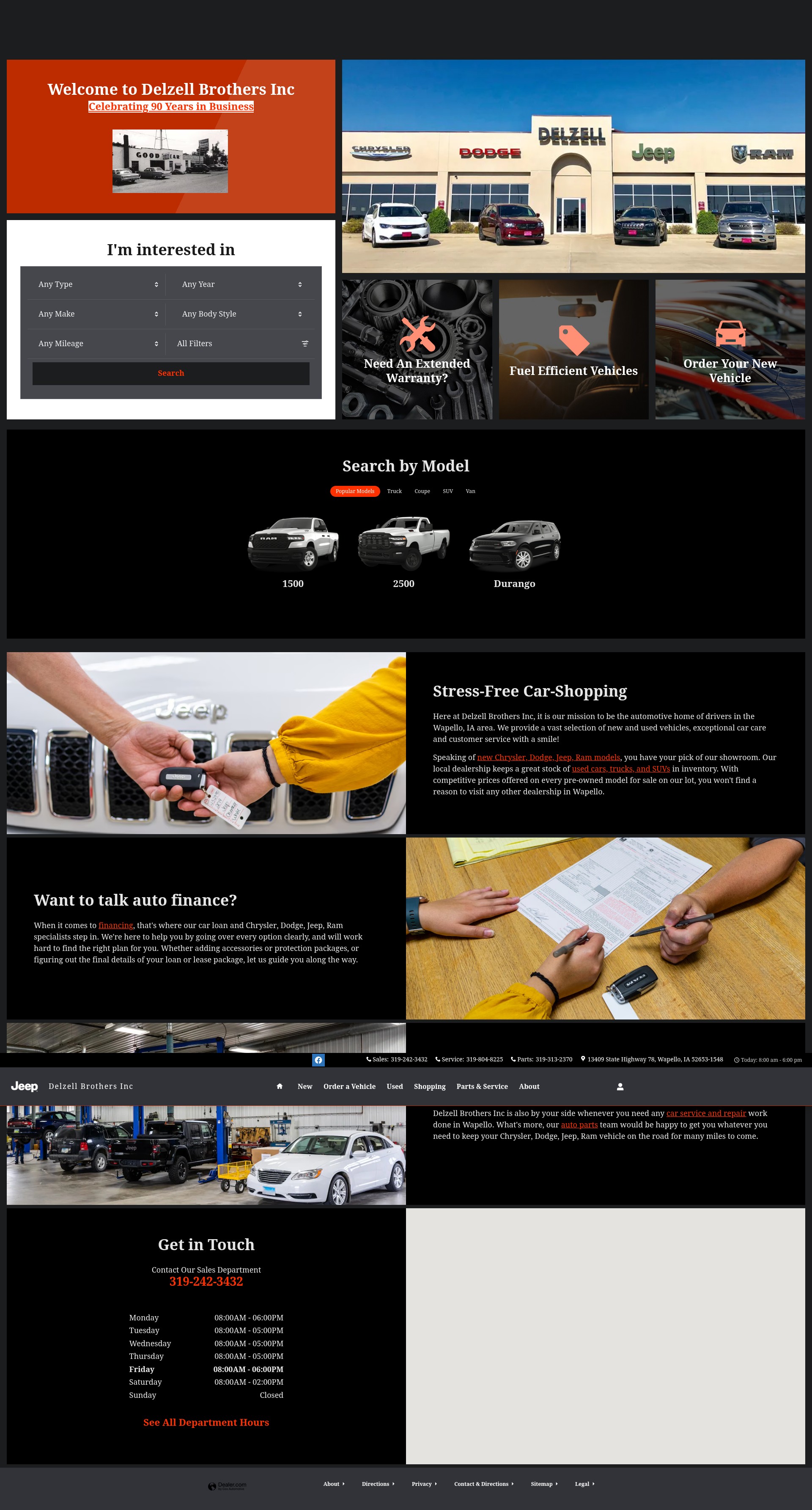 Screenshot of www.delzellbrothers.com