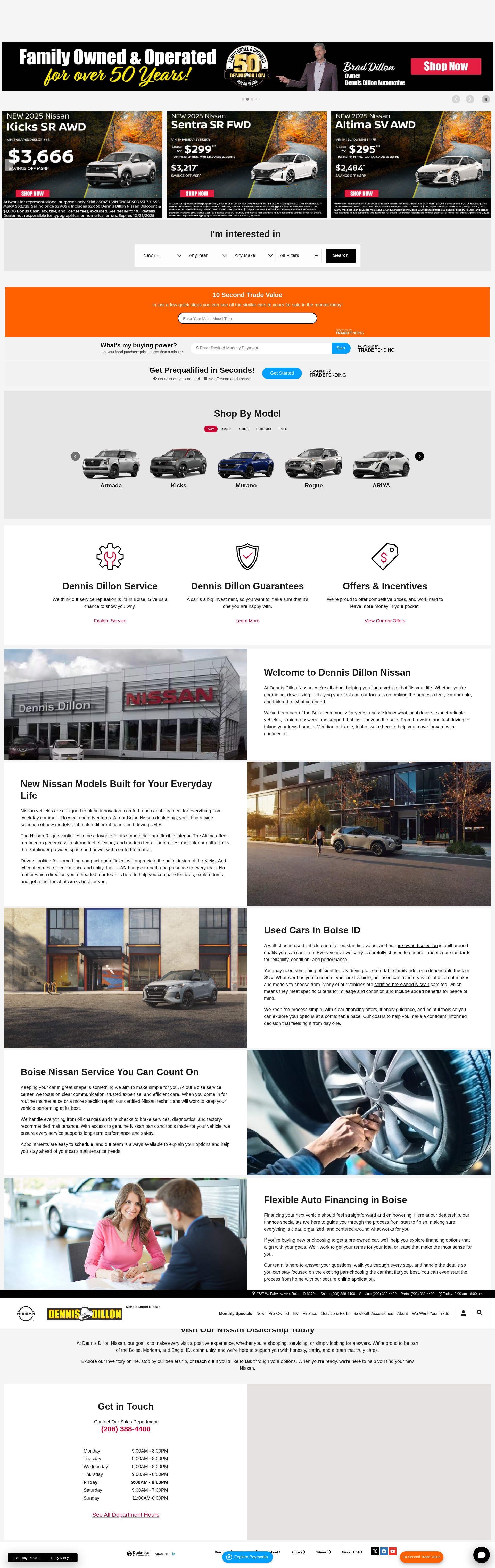 Screenshot of www.dennisdillonnissan.com