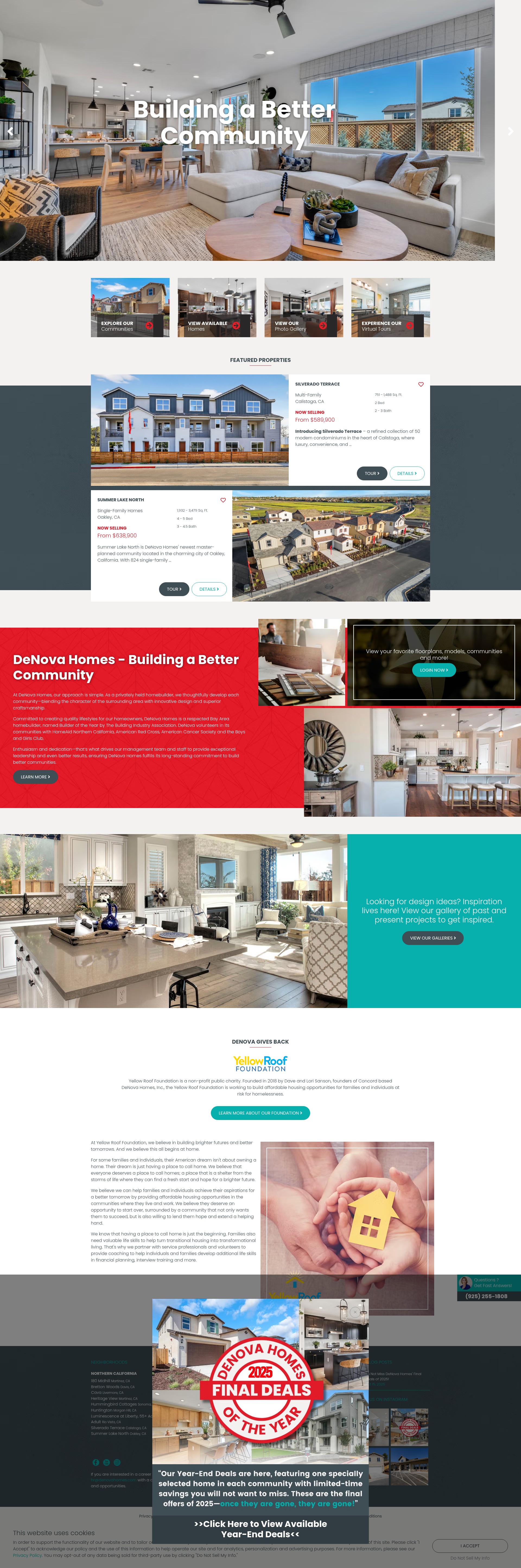 Screenshot of www.denovahomes.com