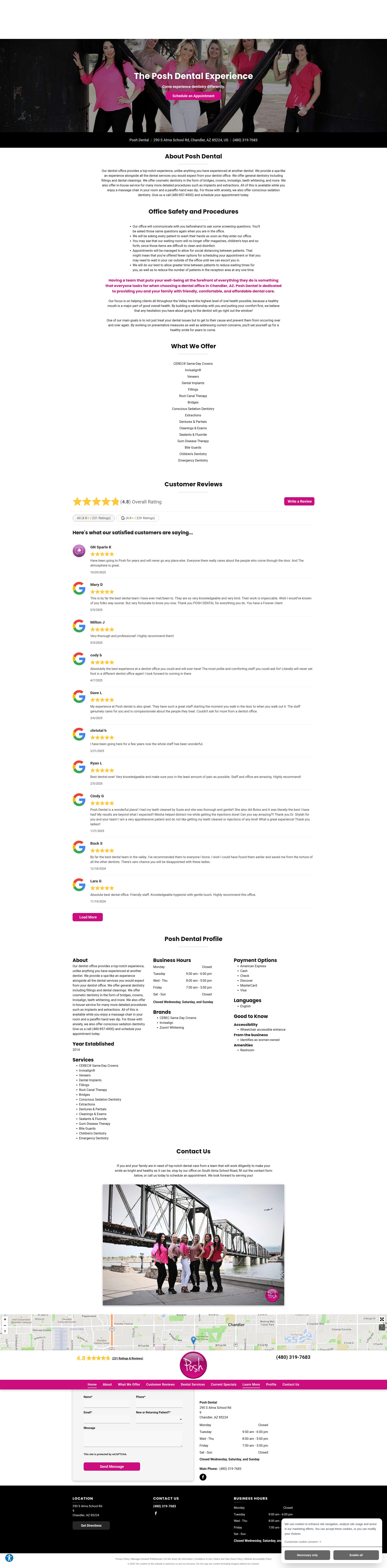 Screenshot of www.dentalclinicchandler.com