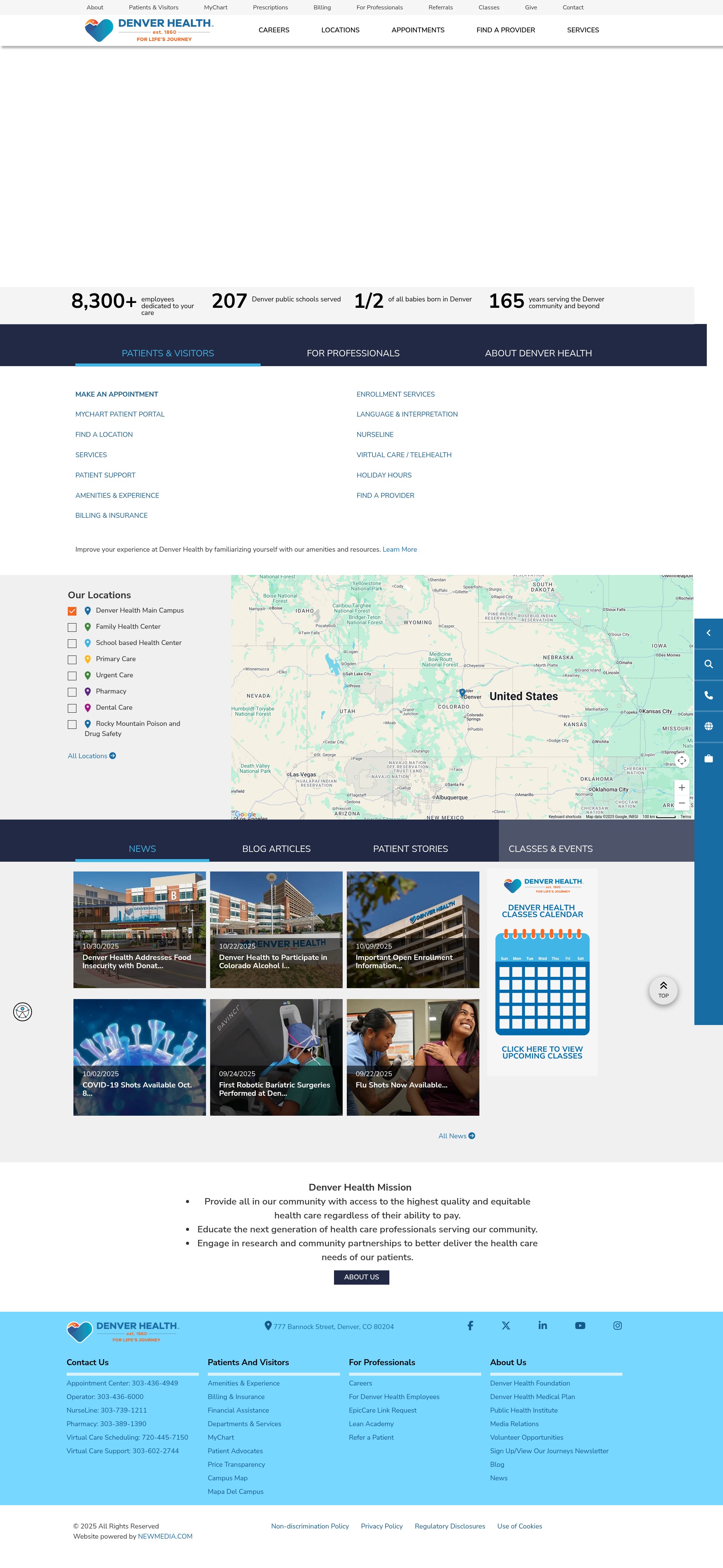 Screenshot of www.denverhealth.org