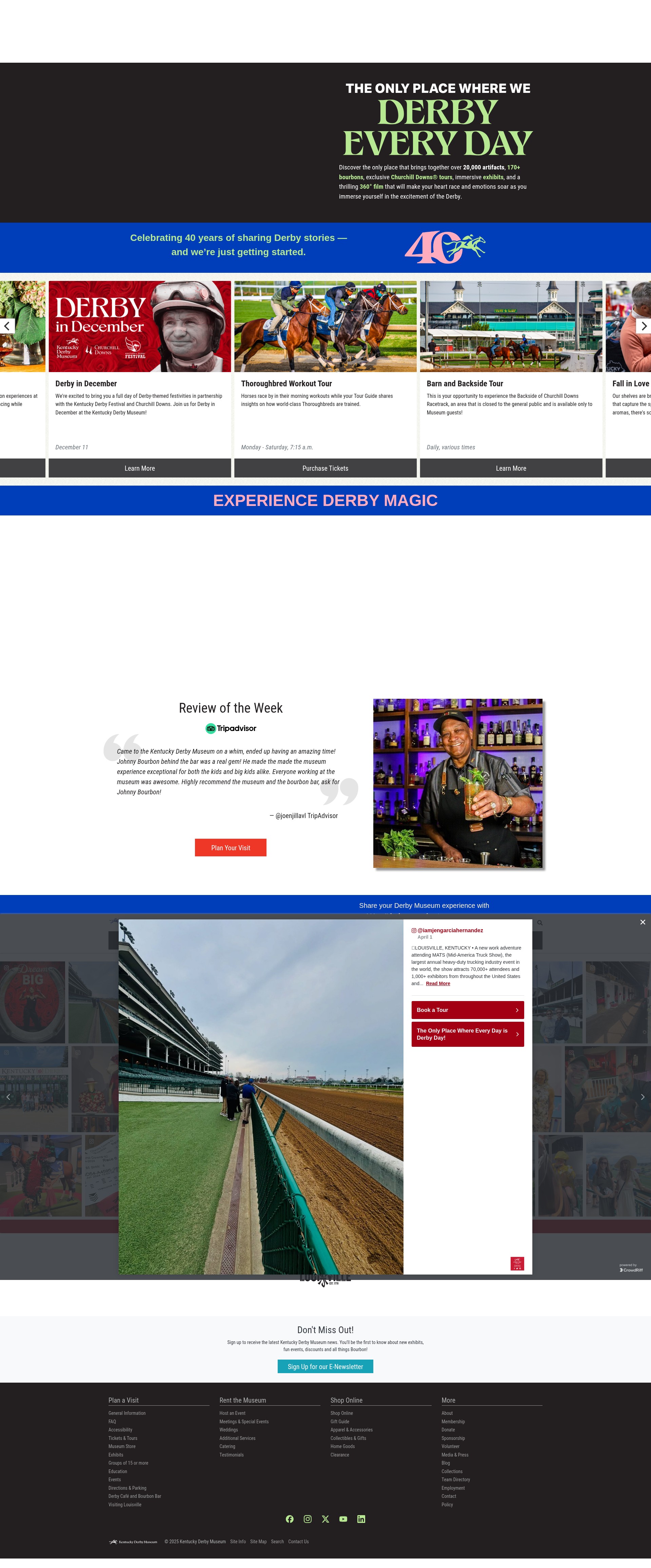 Screenshot of www.derbymuseum.org