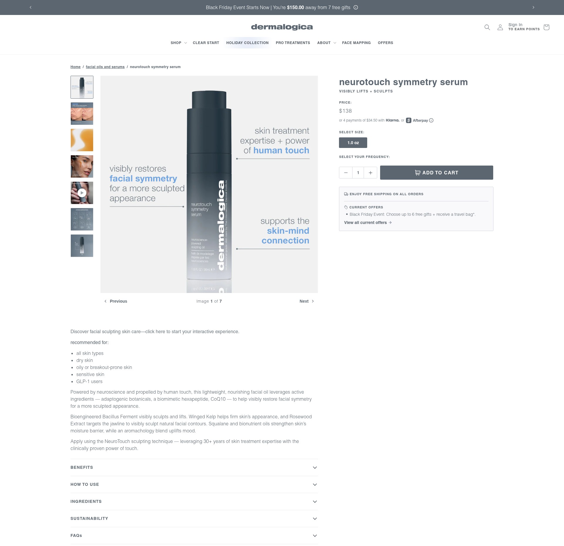 Screenshot of www.dermalogica.com