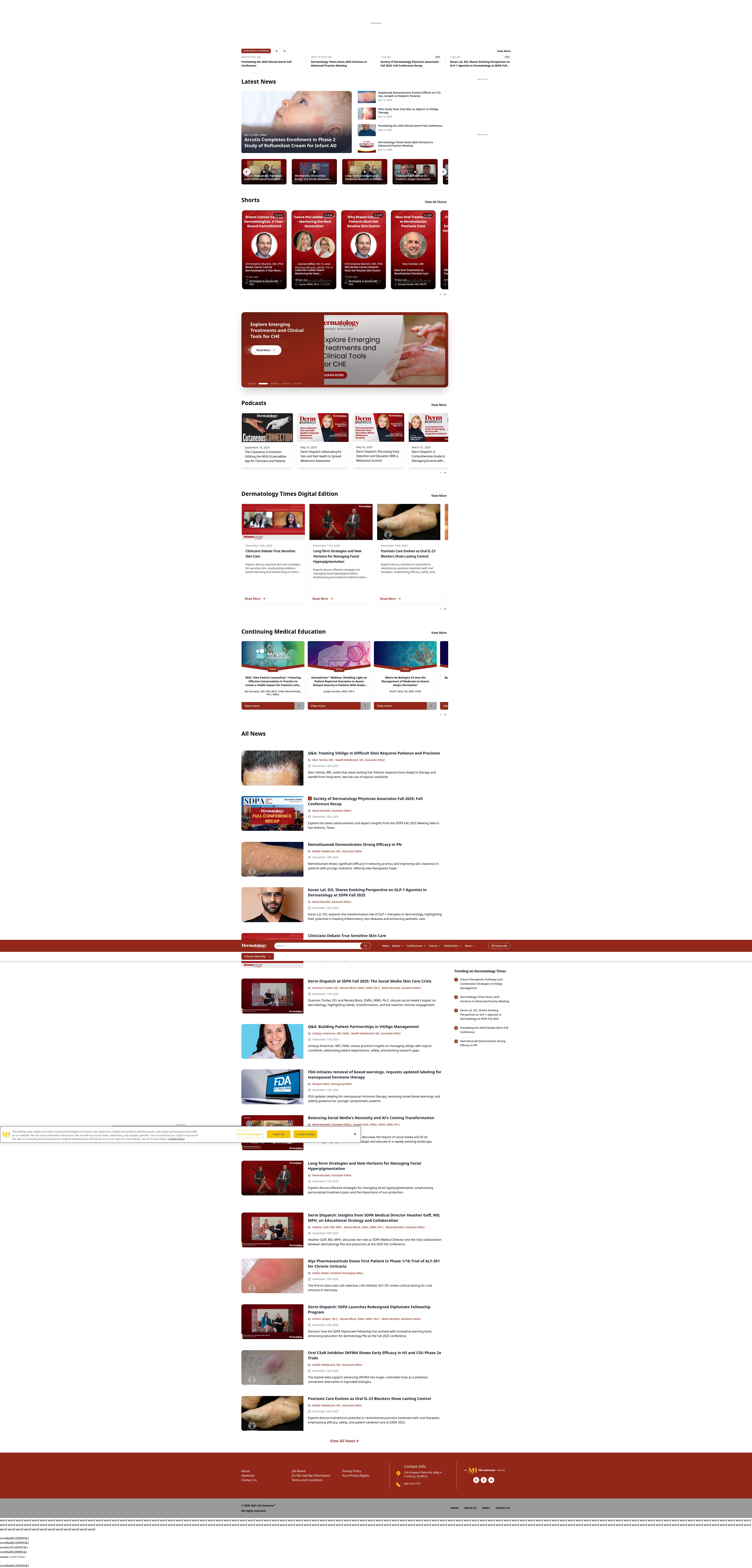 Screenshot of www.dermatologytimes.com