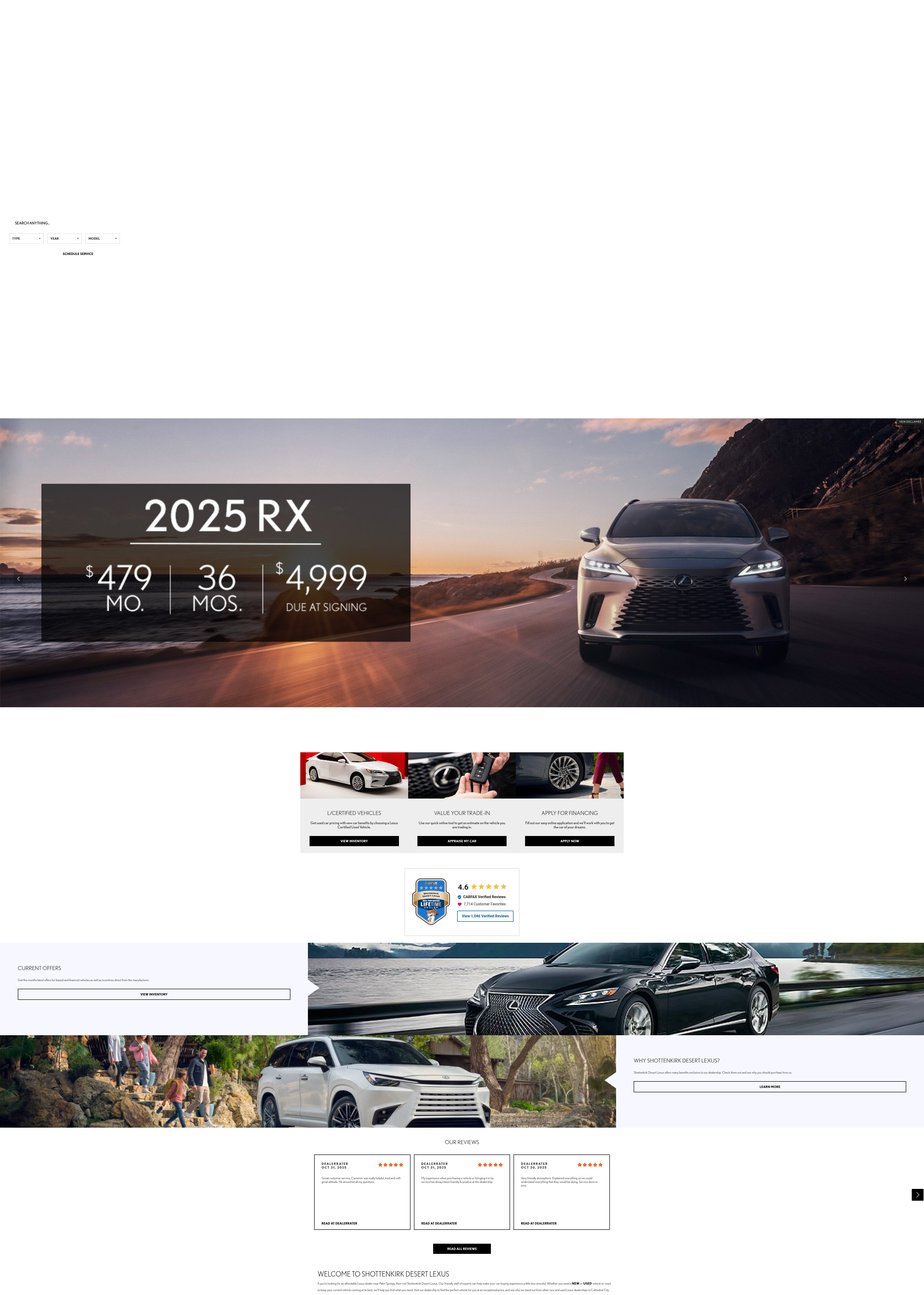 Screenshot of www.desertlexus.com