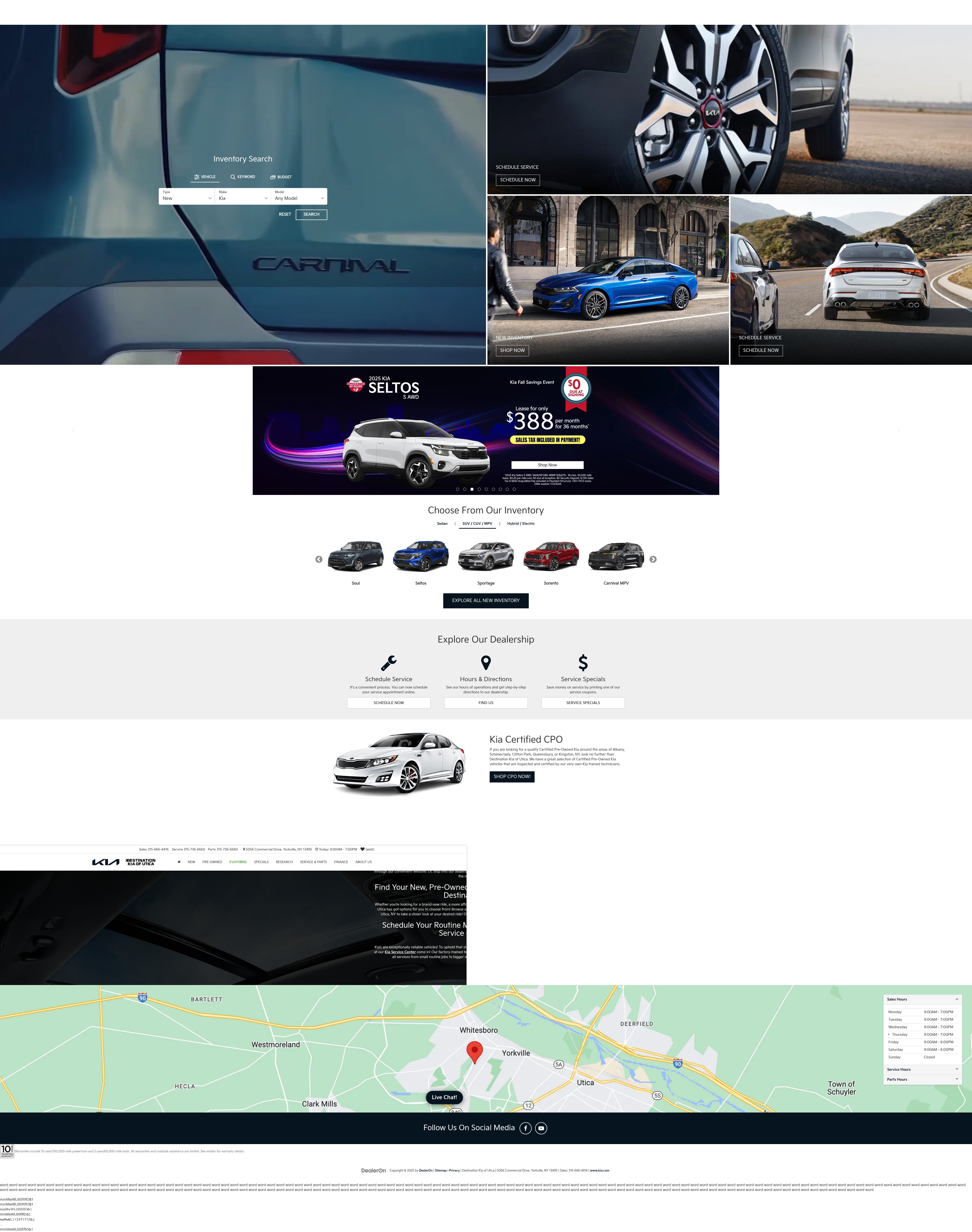 Screenshot of www.destinationkiaofutica.com
