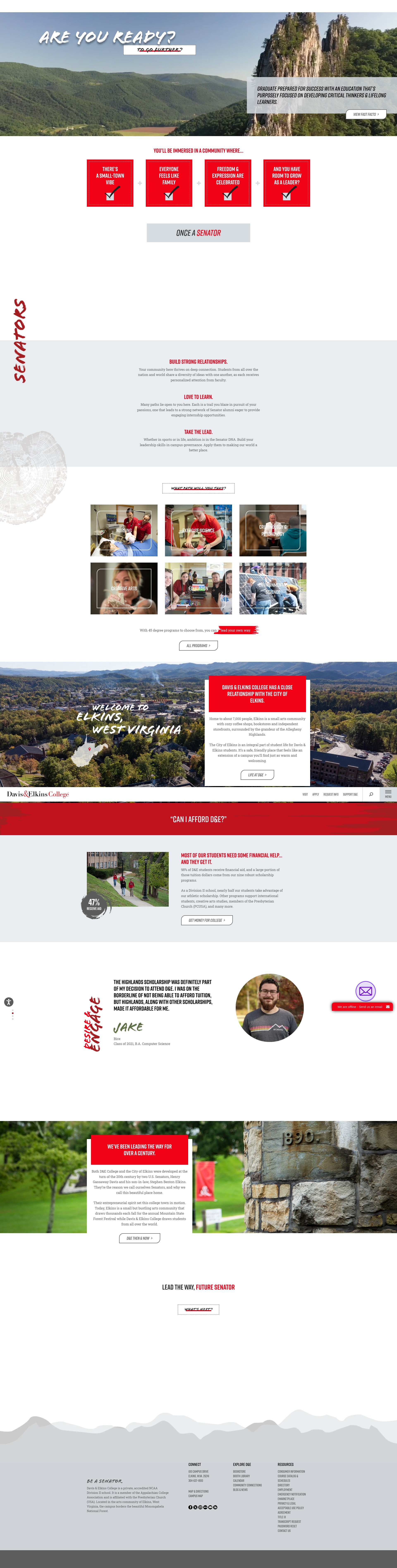 Screenshot of www.dewv.edu
