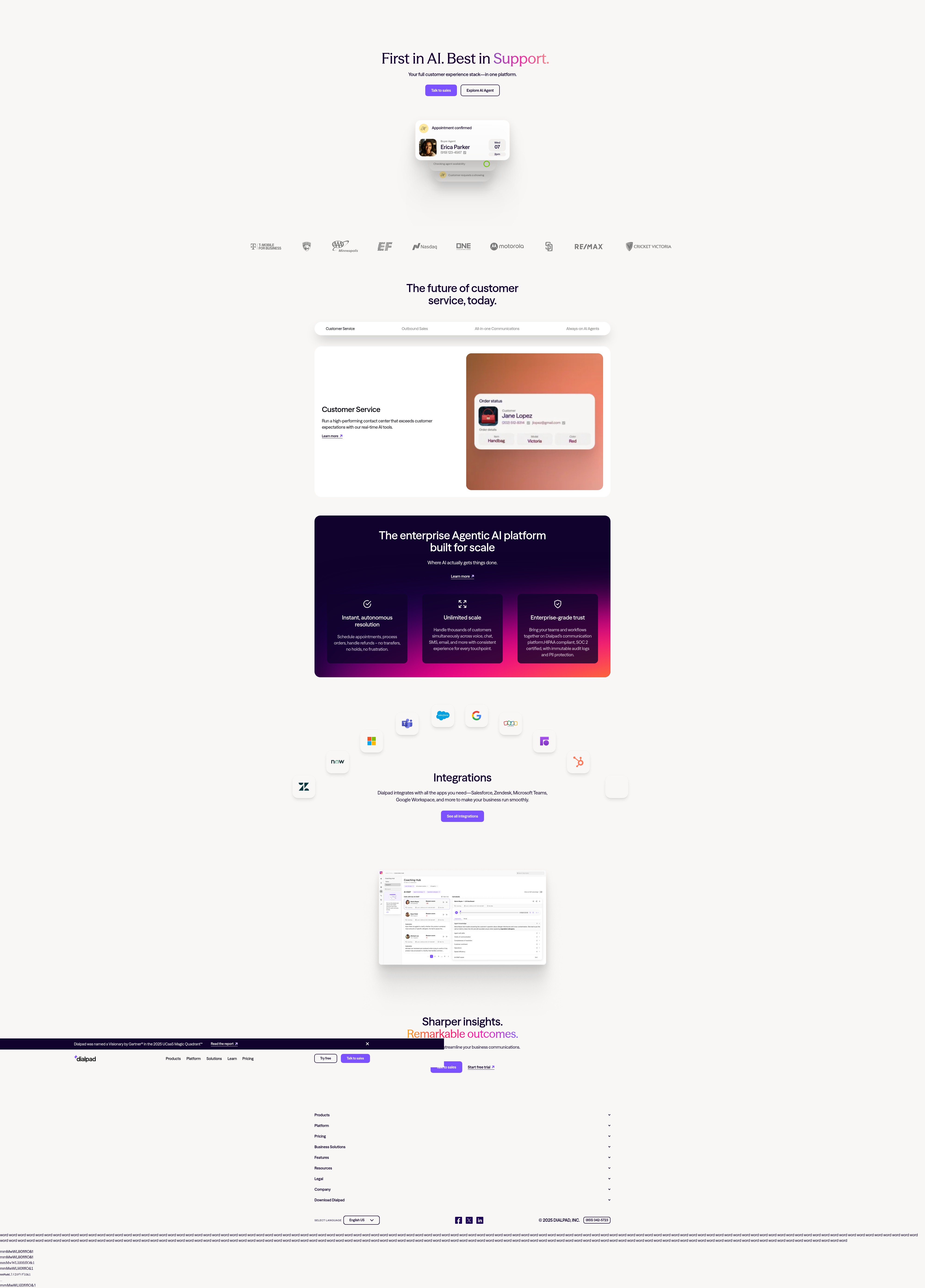 Screenshot of www.dialpad.com