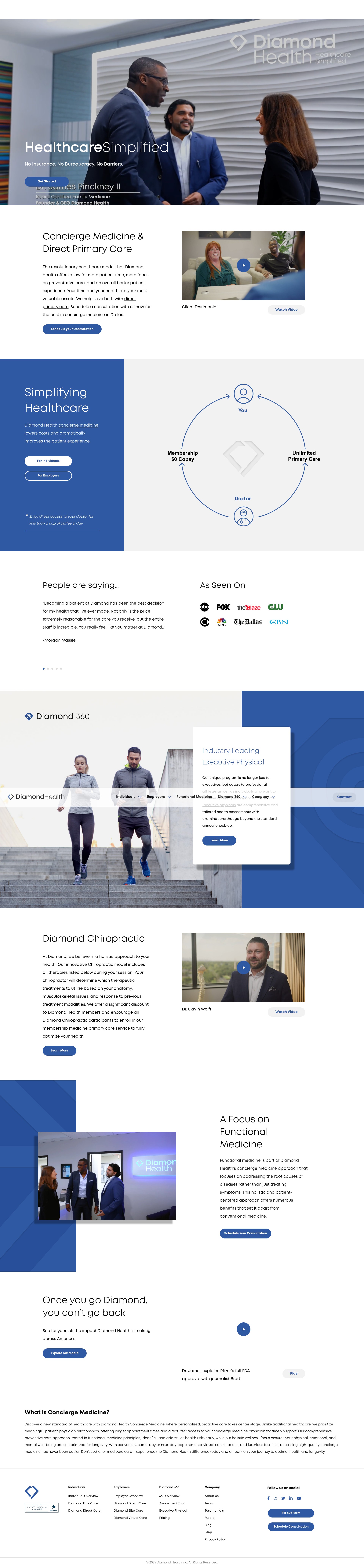 Screenshot of www.diamondhealthinc.com