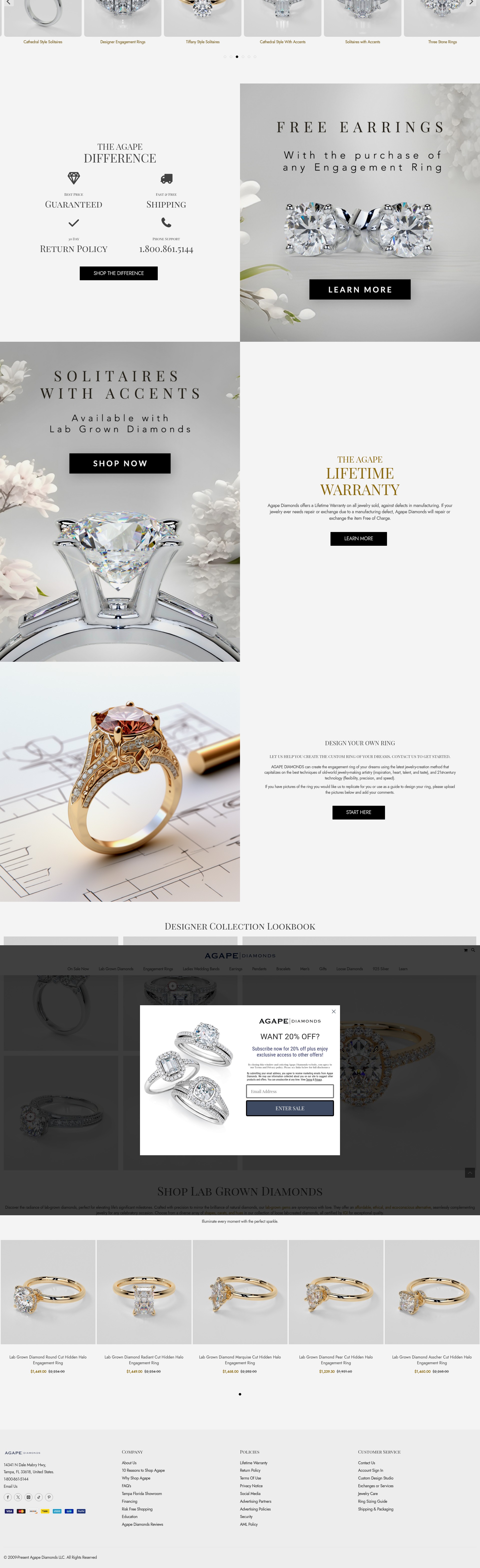Screenshot of www.diamondslabcreated.com
