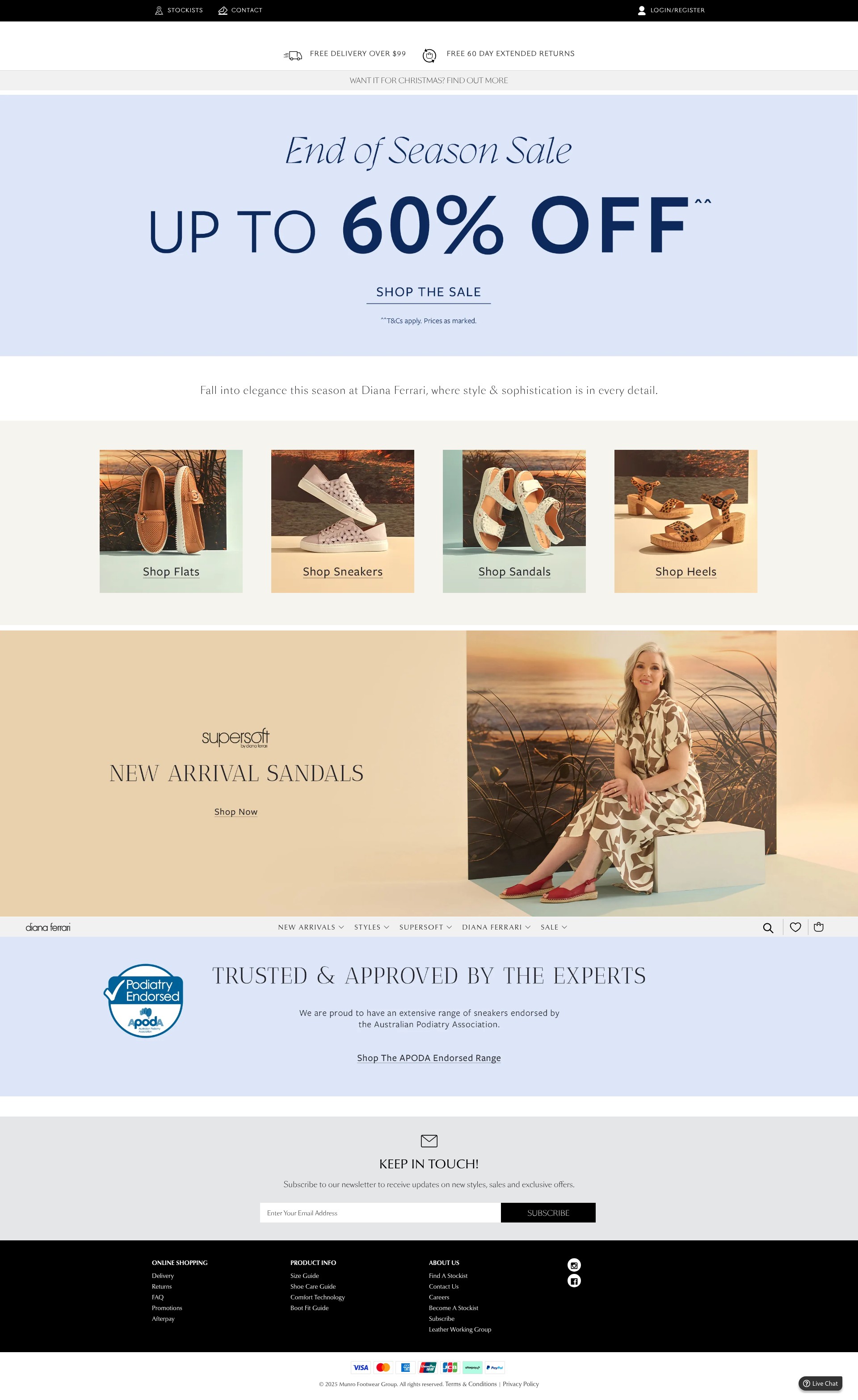 Screenshot of www.dianaferrari.com.au