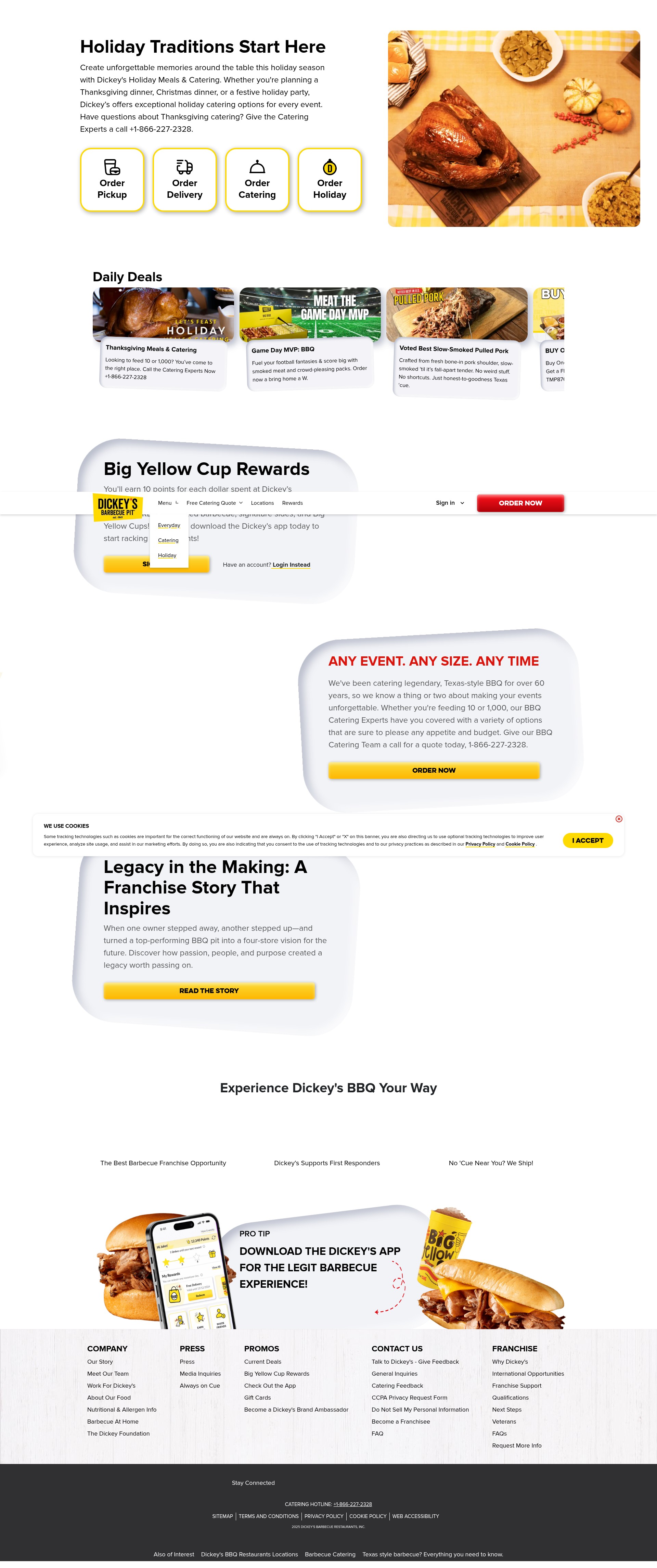Screenshot of www.dickeys.com
