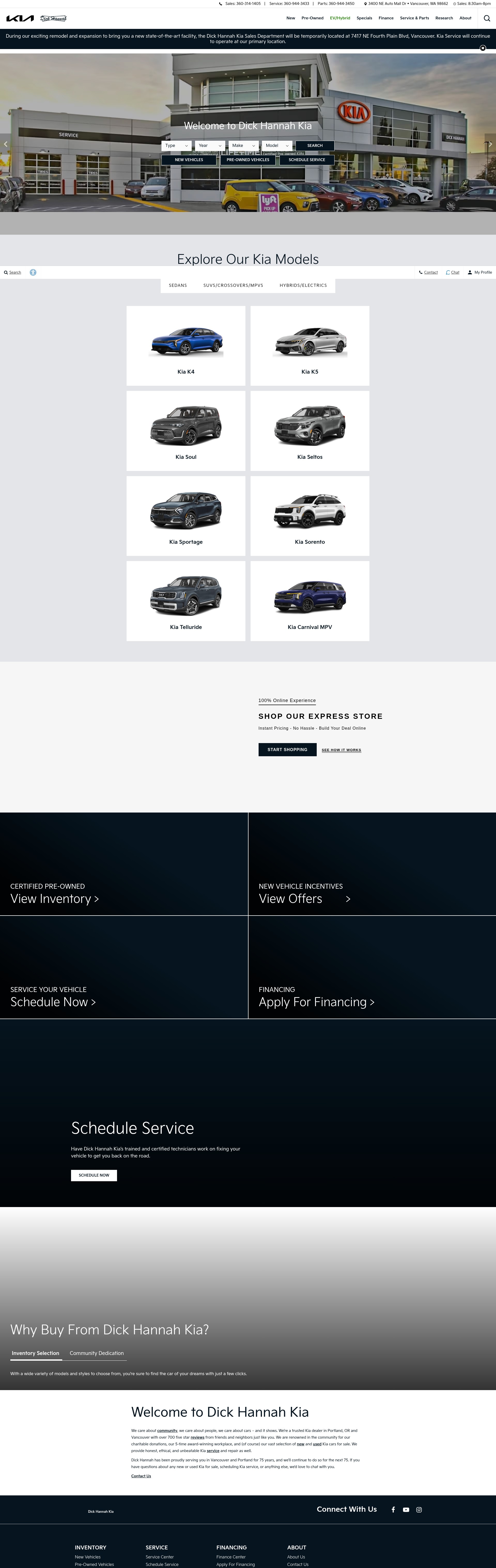 Screenshot of www.dickhannahkia.com