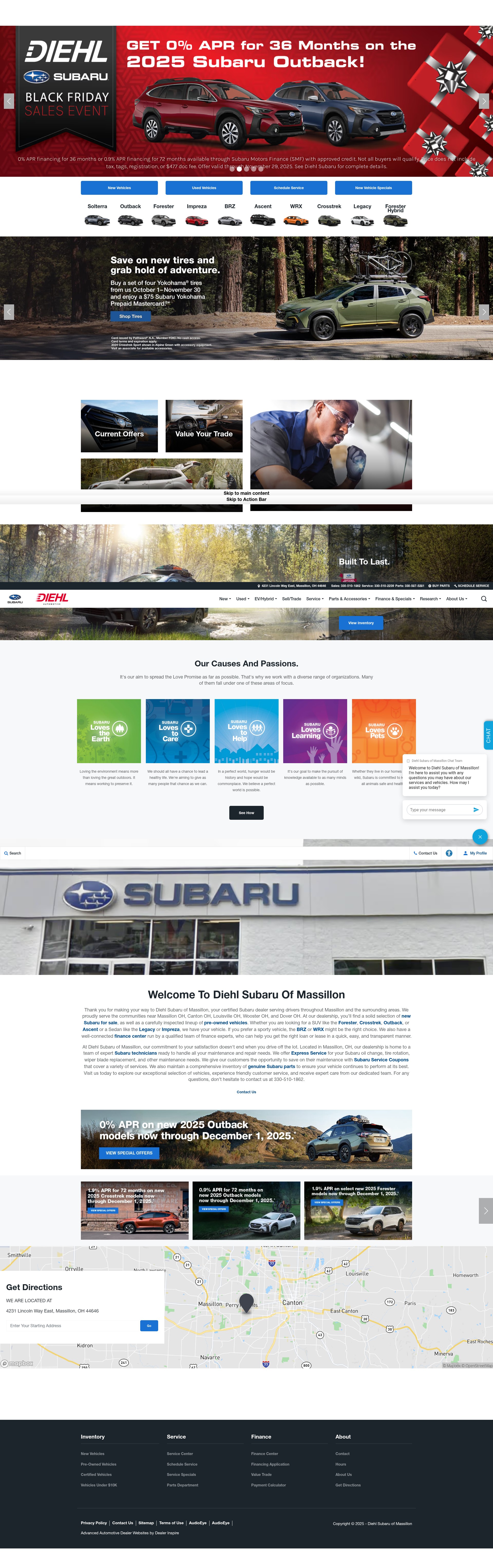 Screenshot of www.diehlsubaru.com