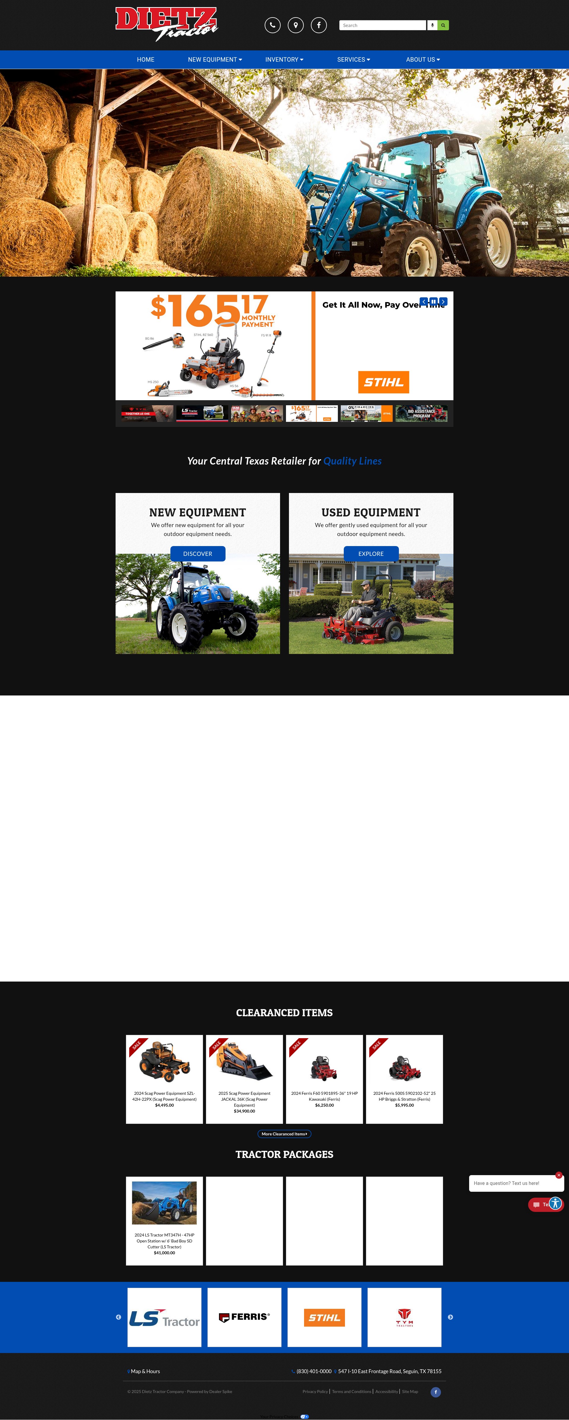 Screenshot of www.dietztractor.com