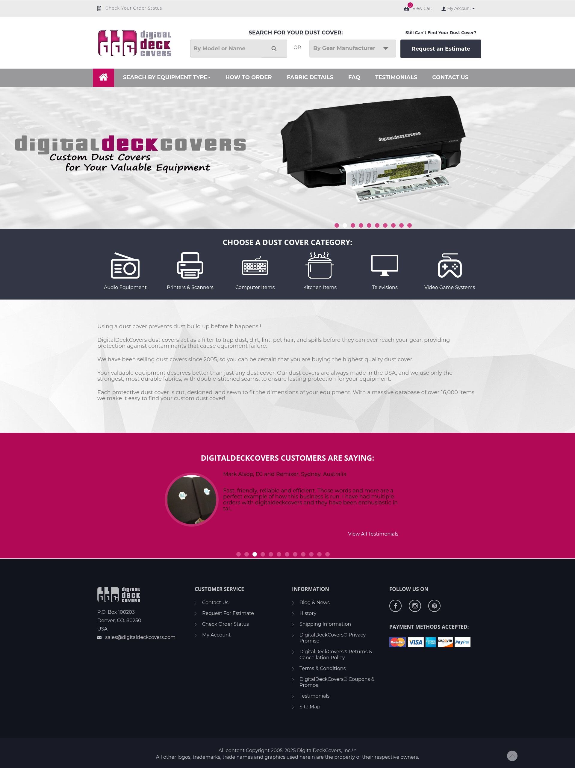 Screenshot of www.digitaldeckcovers.com