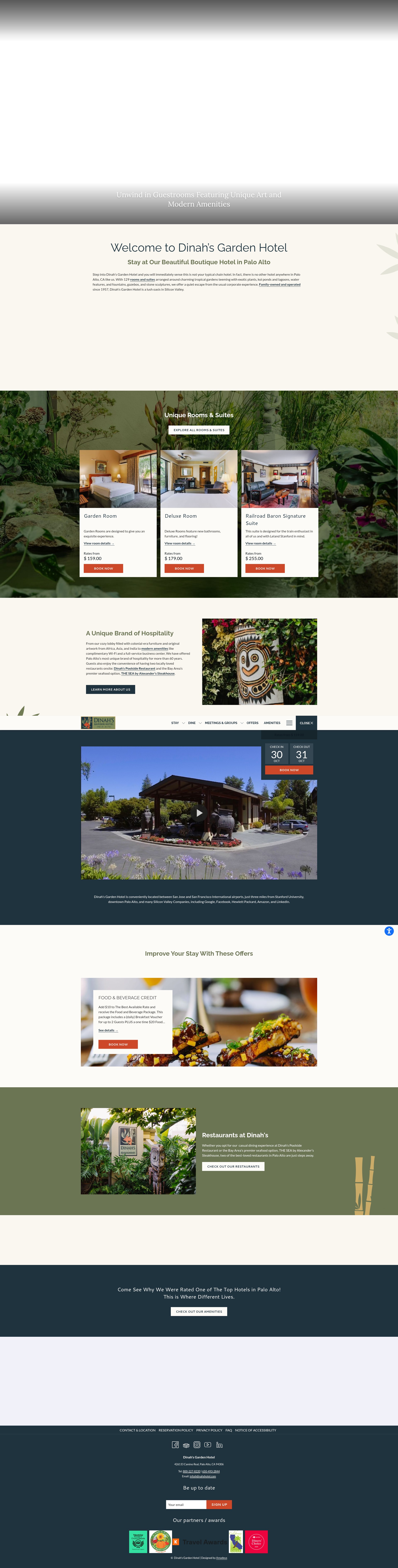 Screenshot of www.dinahshotel.com