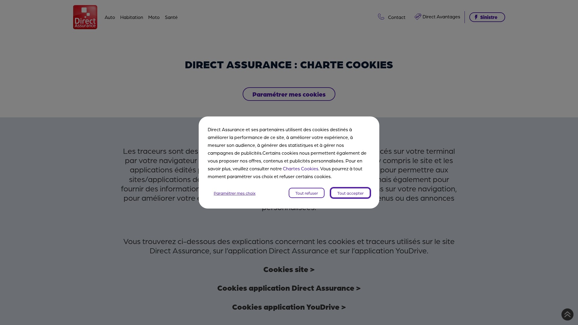 Screenshot of www.direct-assurance.fr