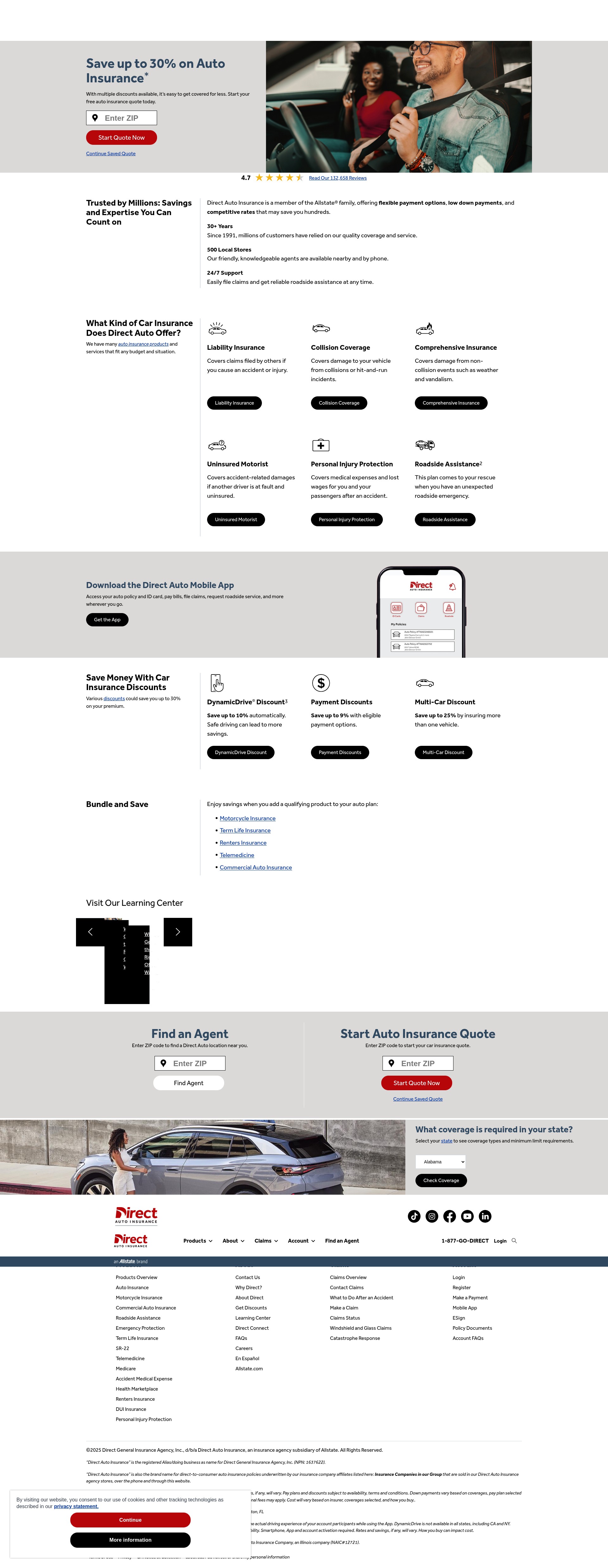 Screenshot of www.directauto.com