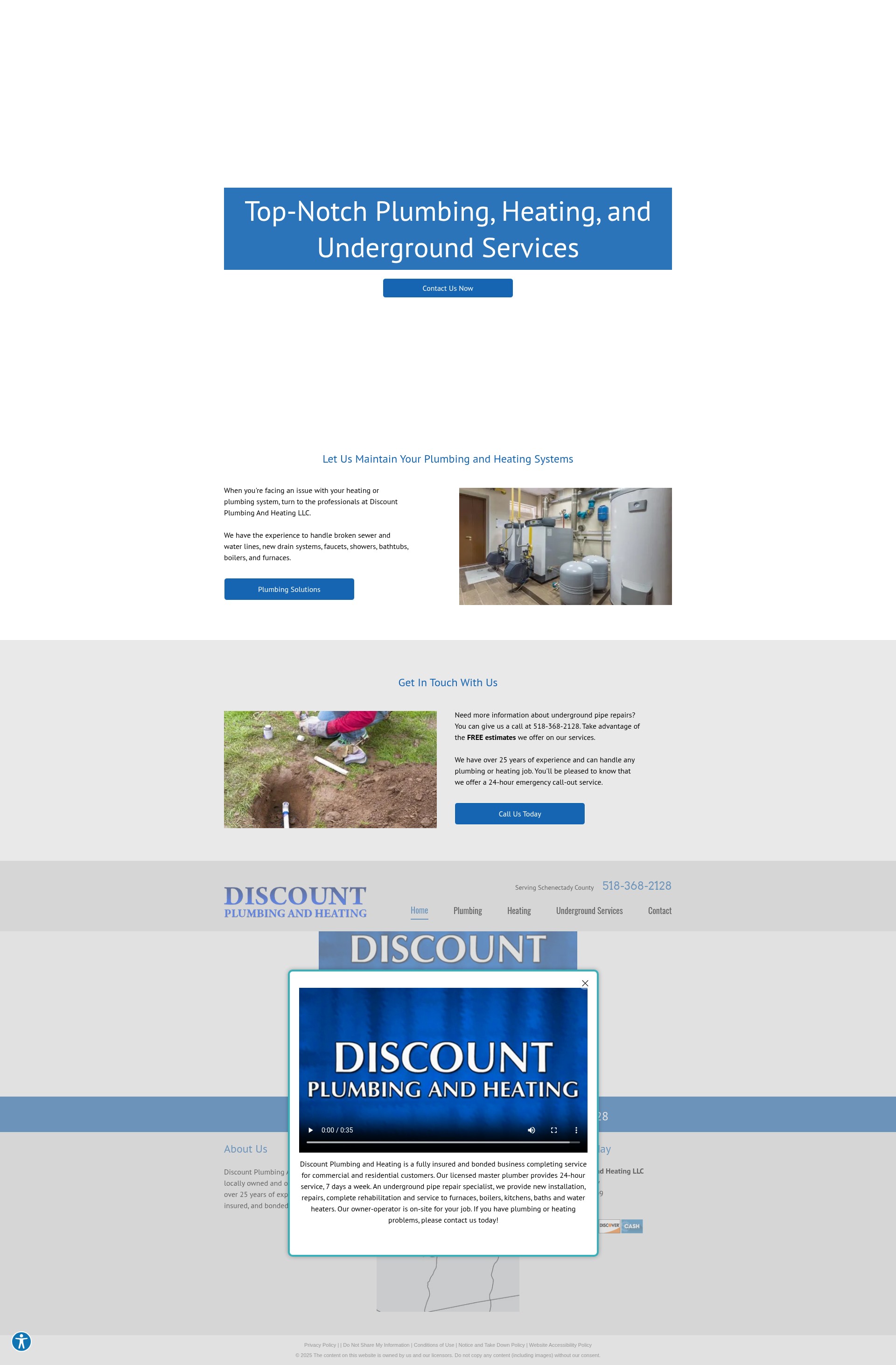 Screenshot of www.discountplumbingschenectady.com