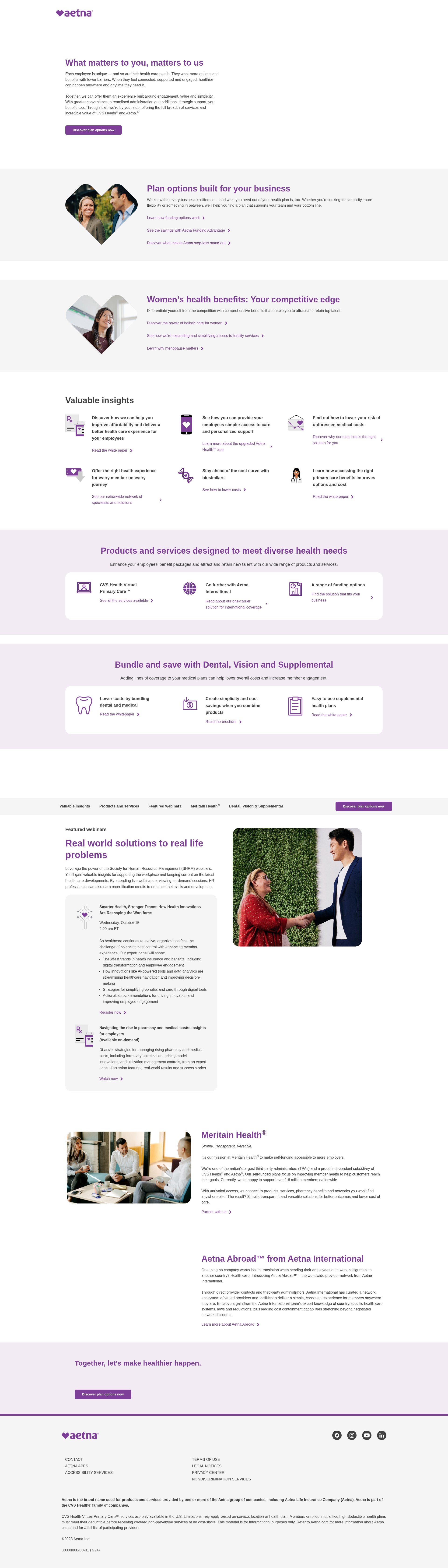 Screenshot of www.discoveraetna.com