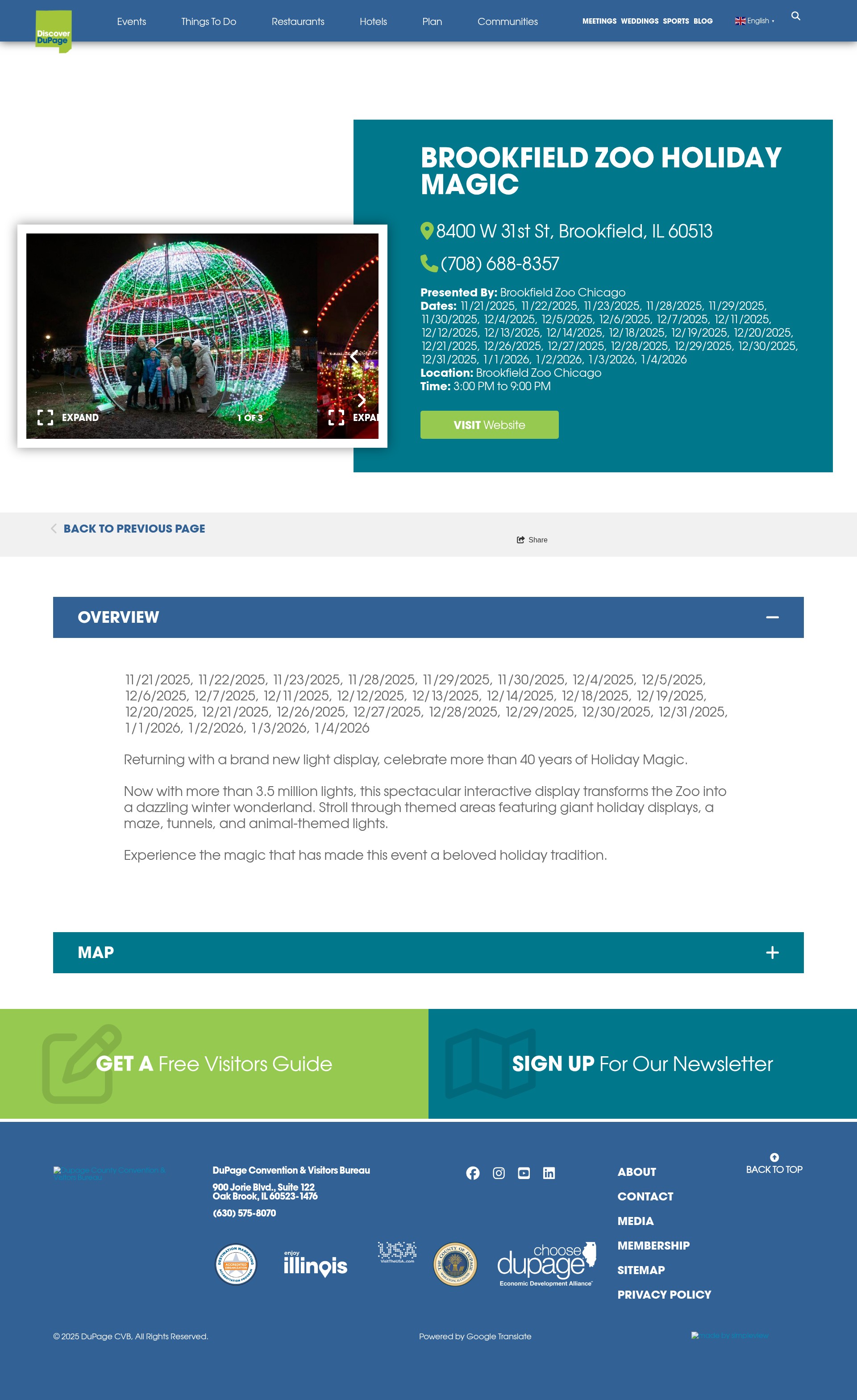 Screenshot of www.discoverdupage.com