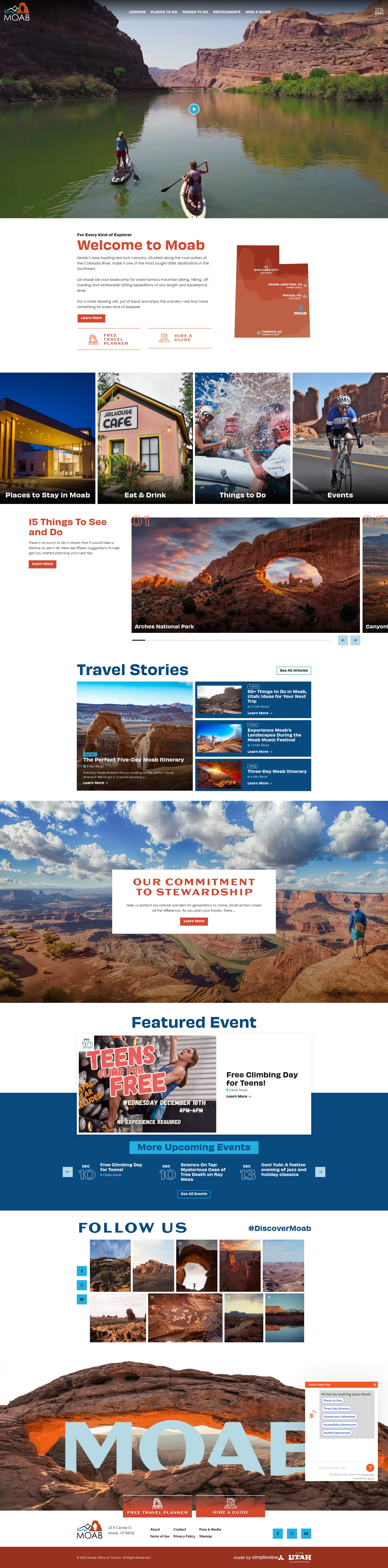 Screenshot of www.discovermoab.com